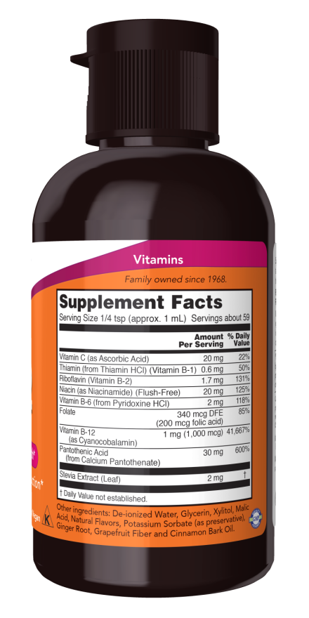 Vitamin-B12-Komplex (flüssig) | 59 ml | NOW® Foods
