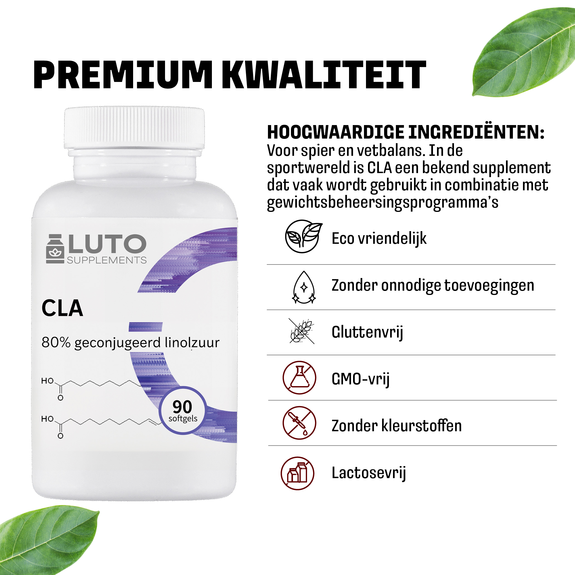 CLA geconjugeerd linolzuur GMO's Luto supplements