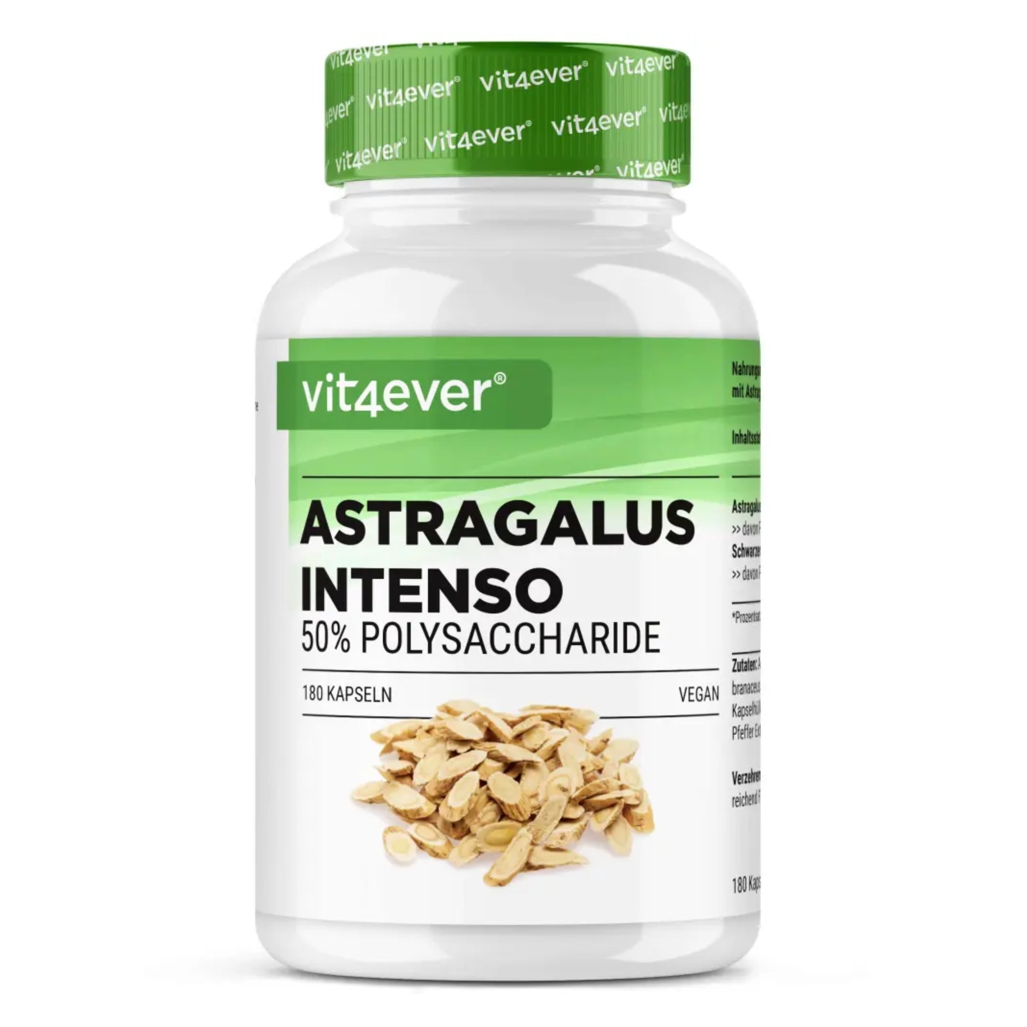 Astragalus-Extrakt 50 % Polysaccharide | 180 Kapseln | Vit4ever