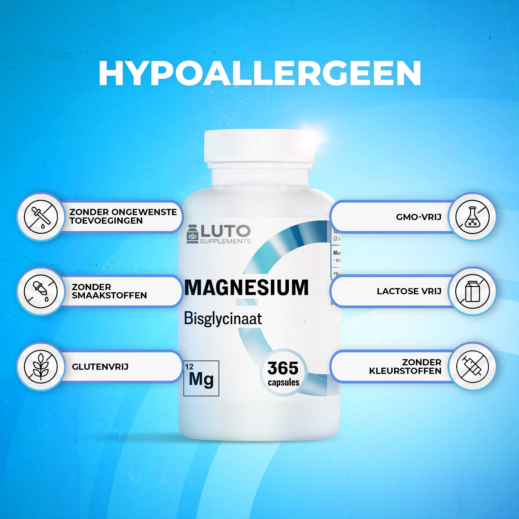 Magnesiumbisglycinat | 365 Kapseln | LUTO Supplements