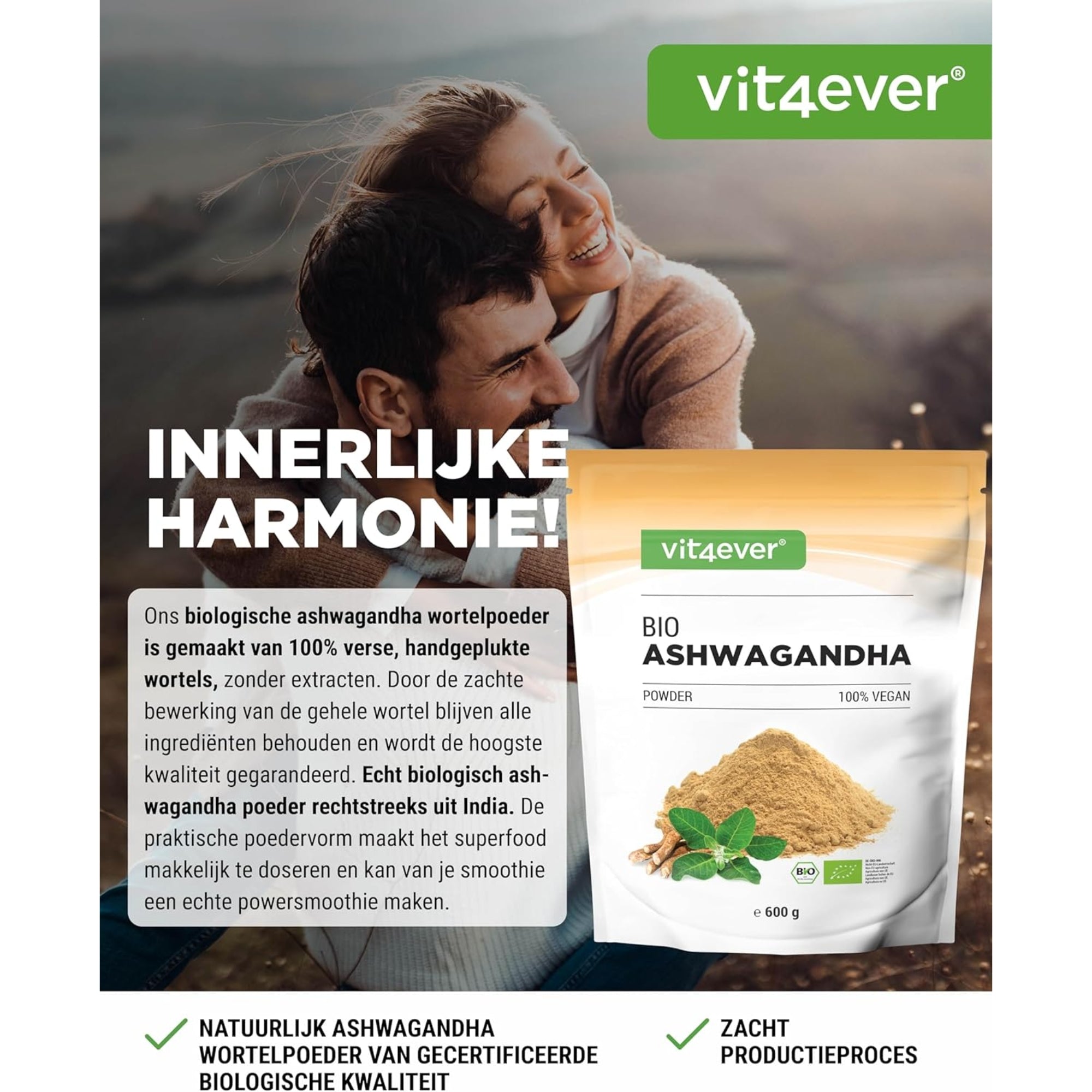 Bio-Ashwagandha-Pulver 600 g | Vit4ever