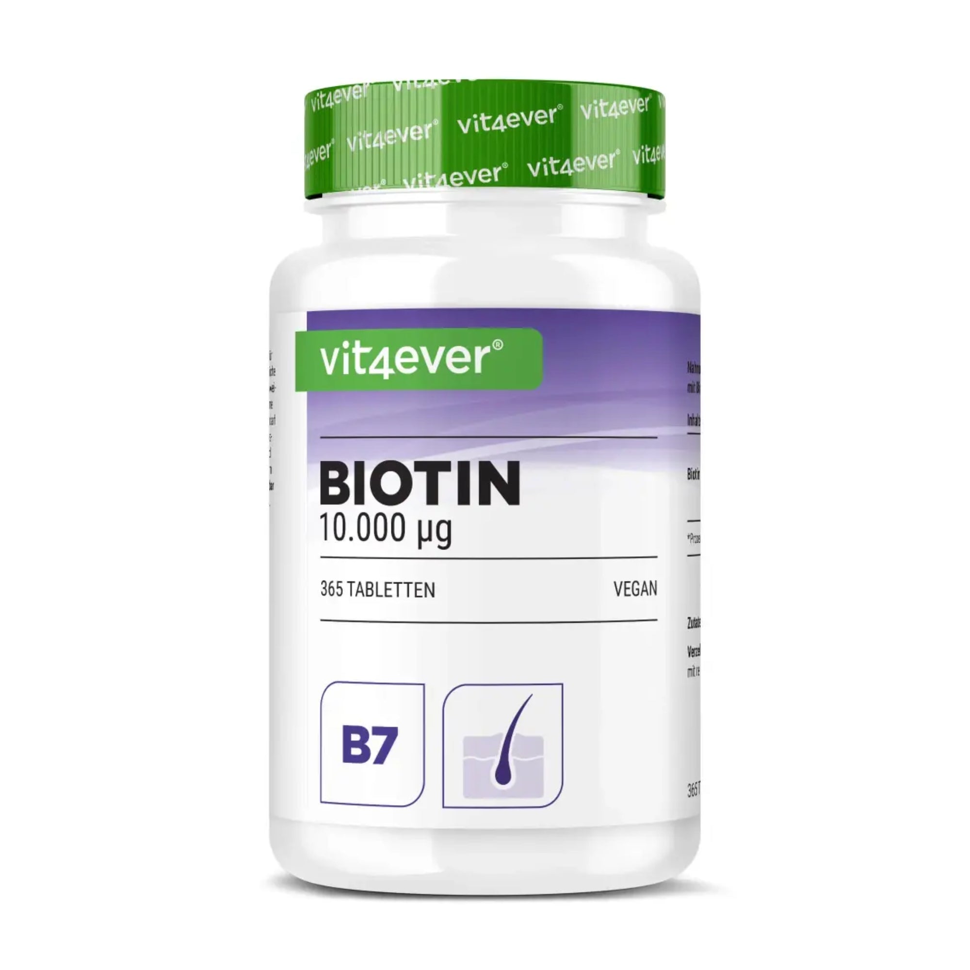 Biotin 10.000 µg | 365 Tabletten | Vit4ever