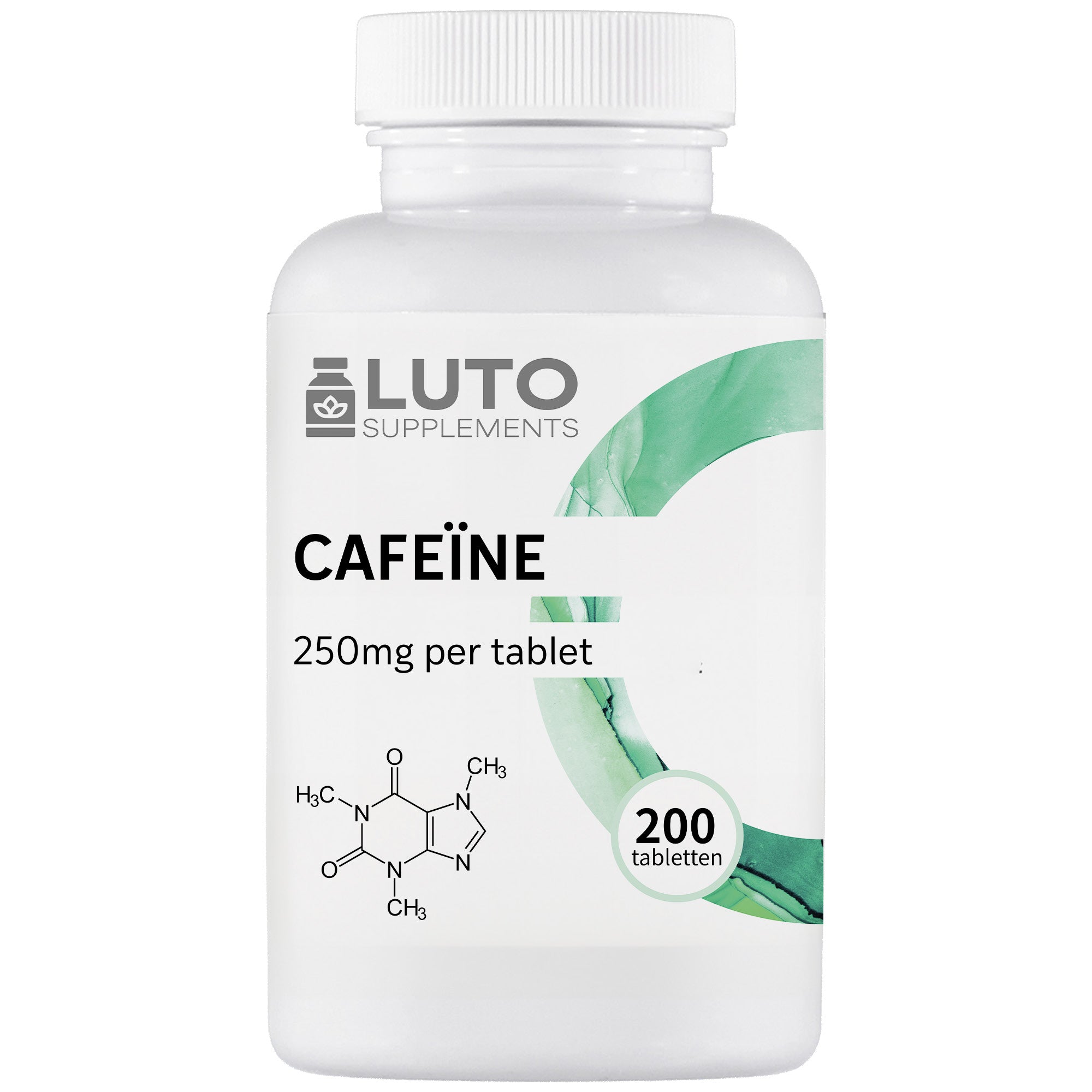 Koffeintabletten 250 mg | 200 Tabletten | LUTO Supplements