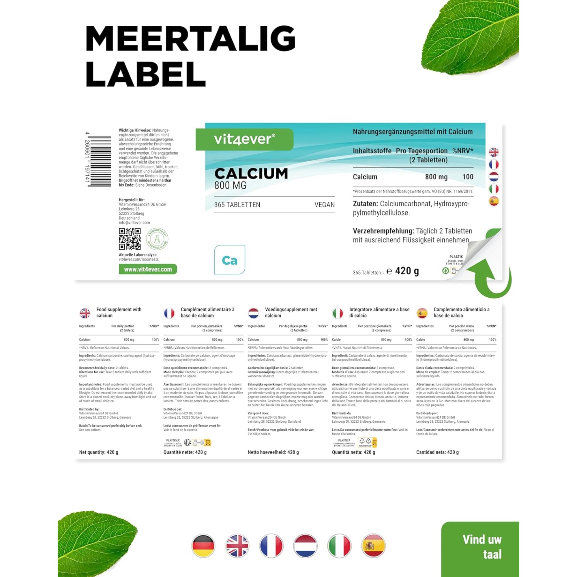 Calcium 800 mg | Vit4ever