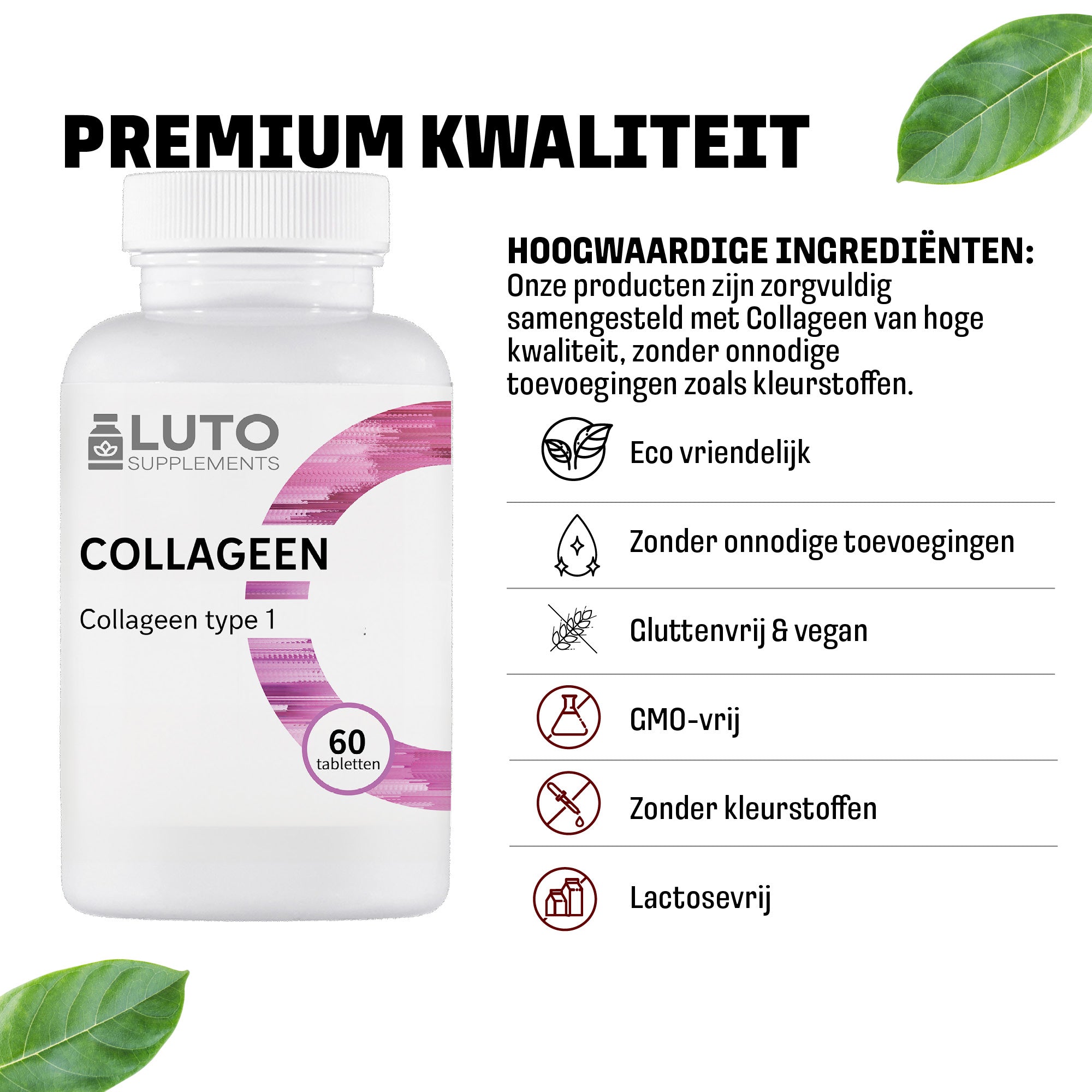 Collagen Plus | Typ 1 | 60 Tabletten | LUTO Supplements