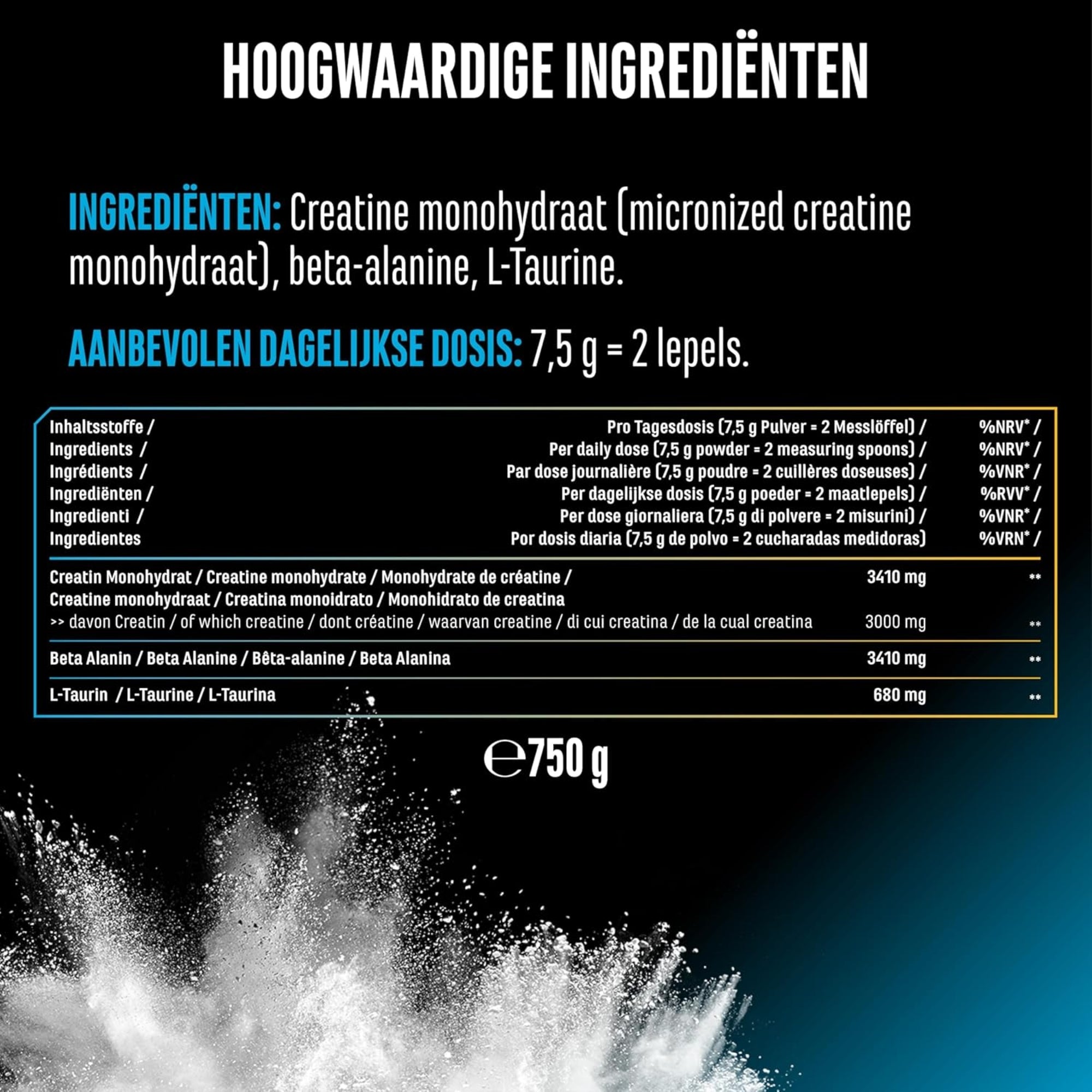 Crea Beta Stack+ (Creatine + Beta Alanine) | 750g | German Elite Nutrition