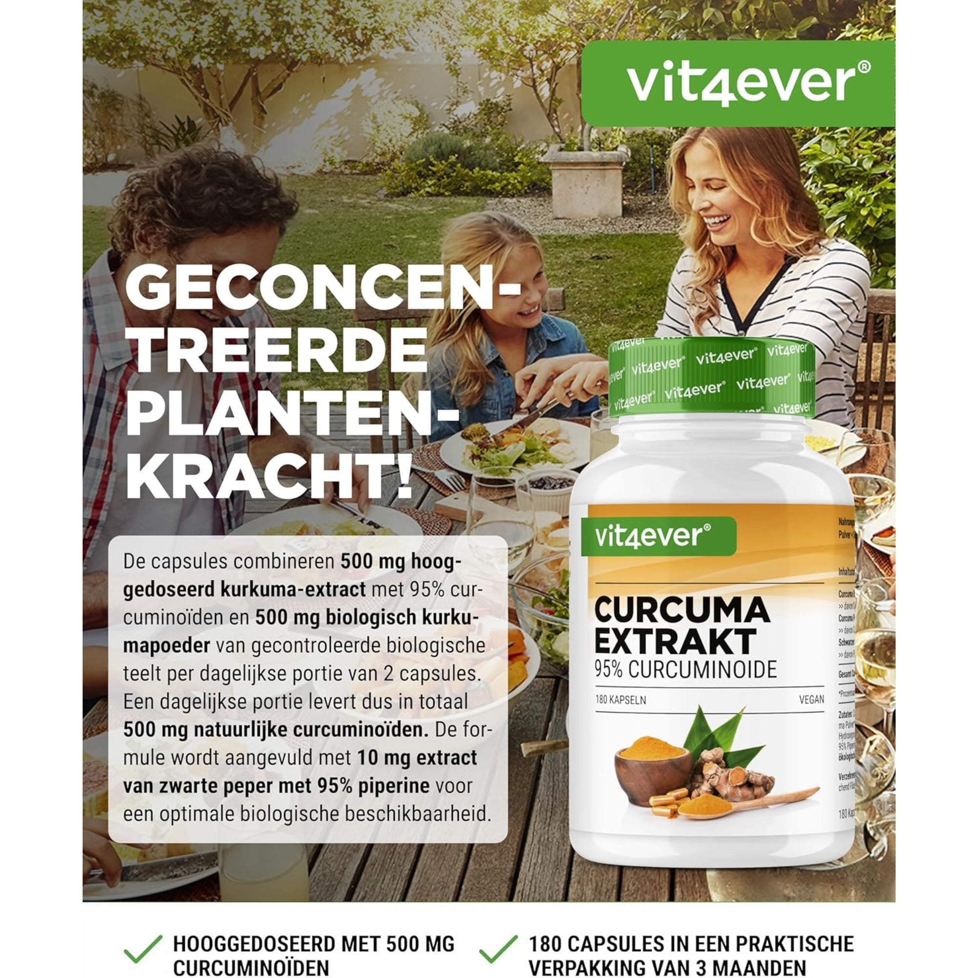 Kurkuma extract intens ingrediënten Vit4ever