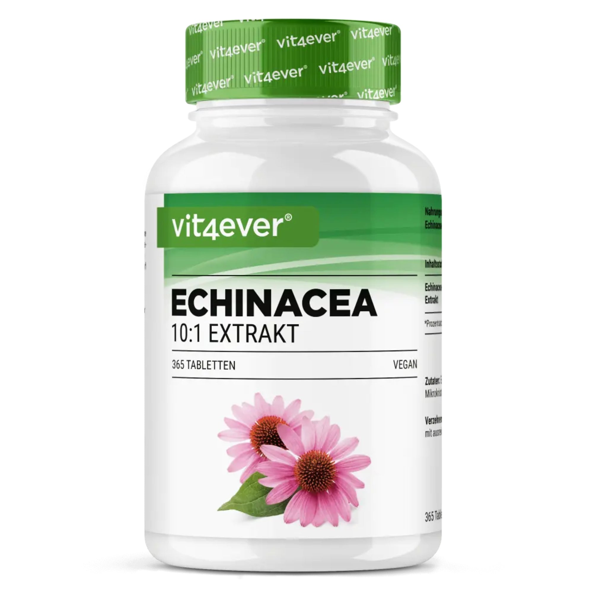 Echinacea (Echinacea purpurea-Extrakt) 500 mg | 365 Tabletten | Vit4ever