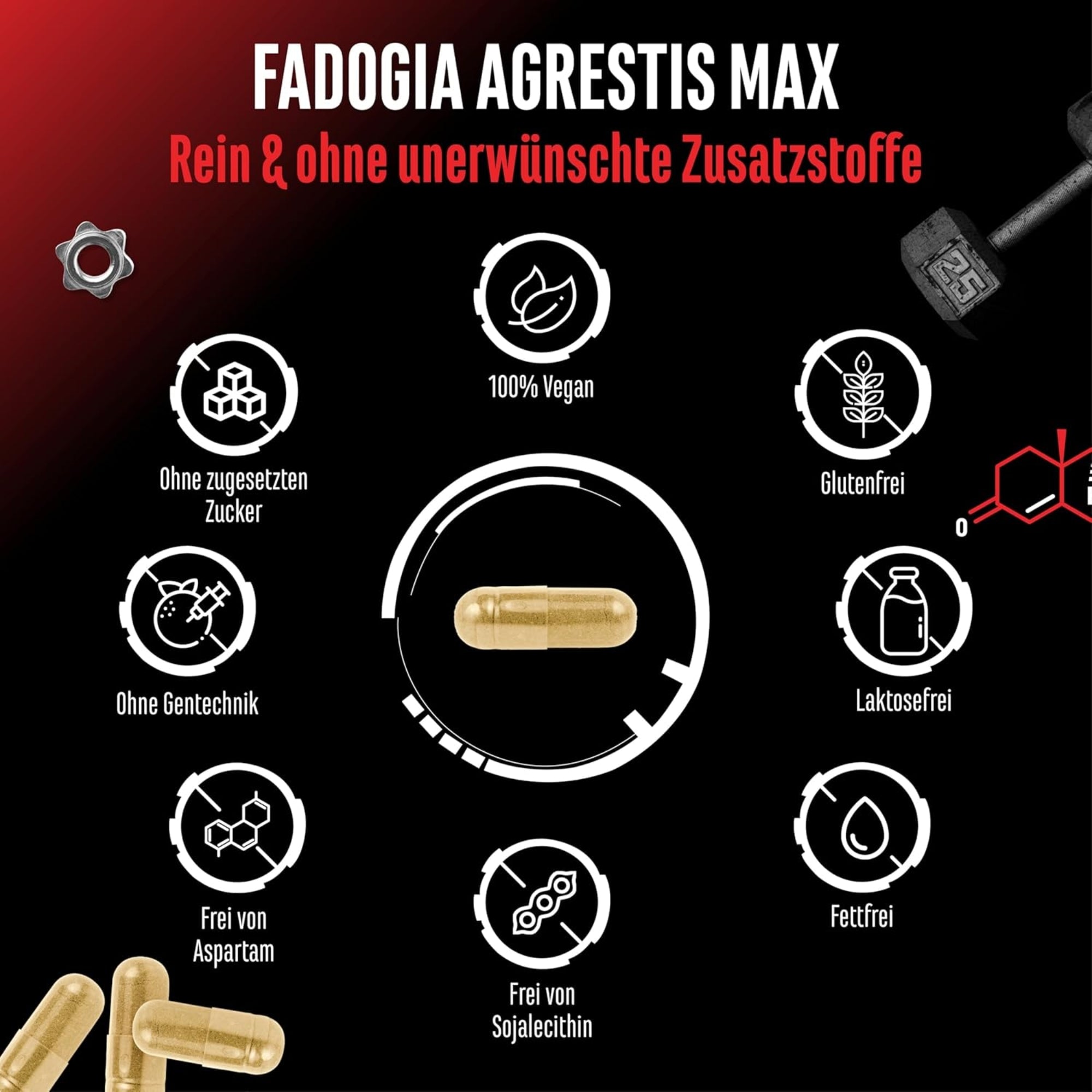 Fadogia Agrestis Max 10:1 Extract | 180 capsules | German Elite Nutrition