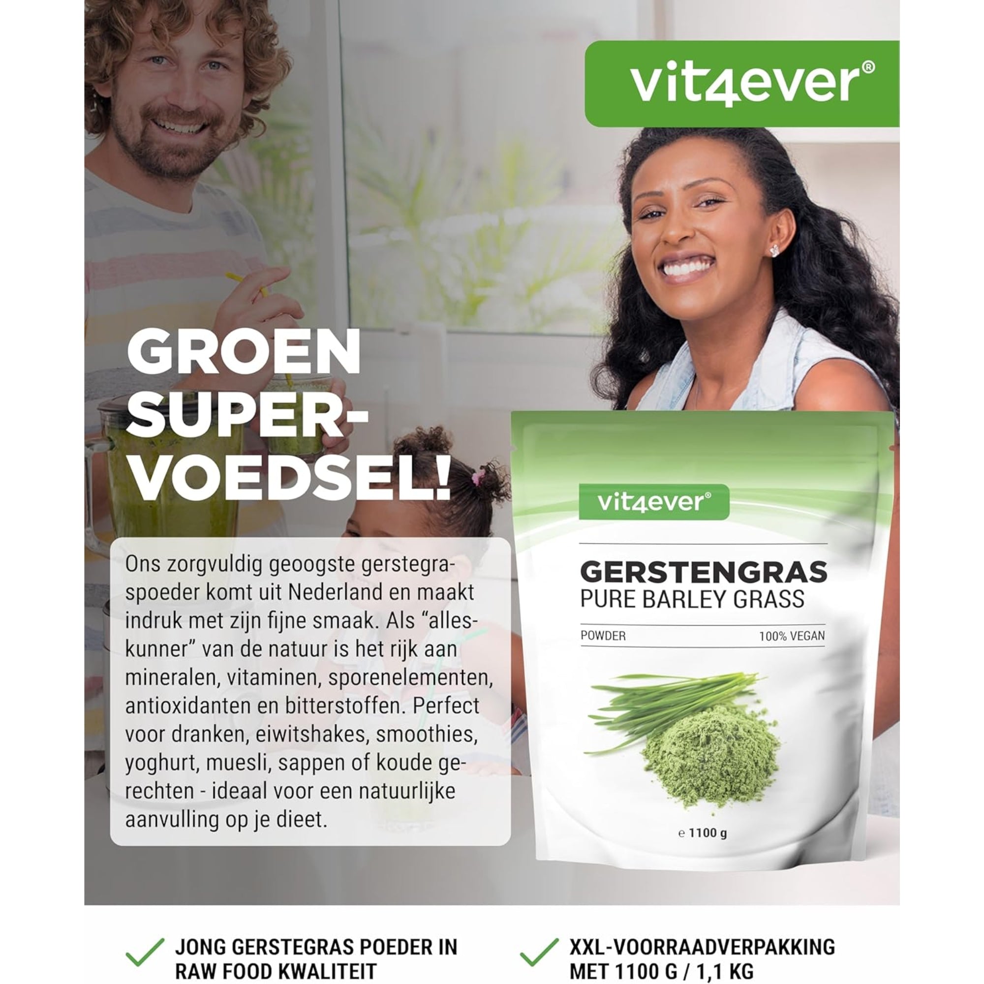 Gerstengraspulver (Gerstengras) | 1,1 kg | Vit4ever