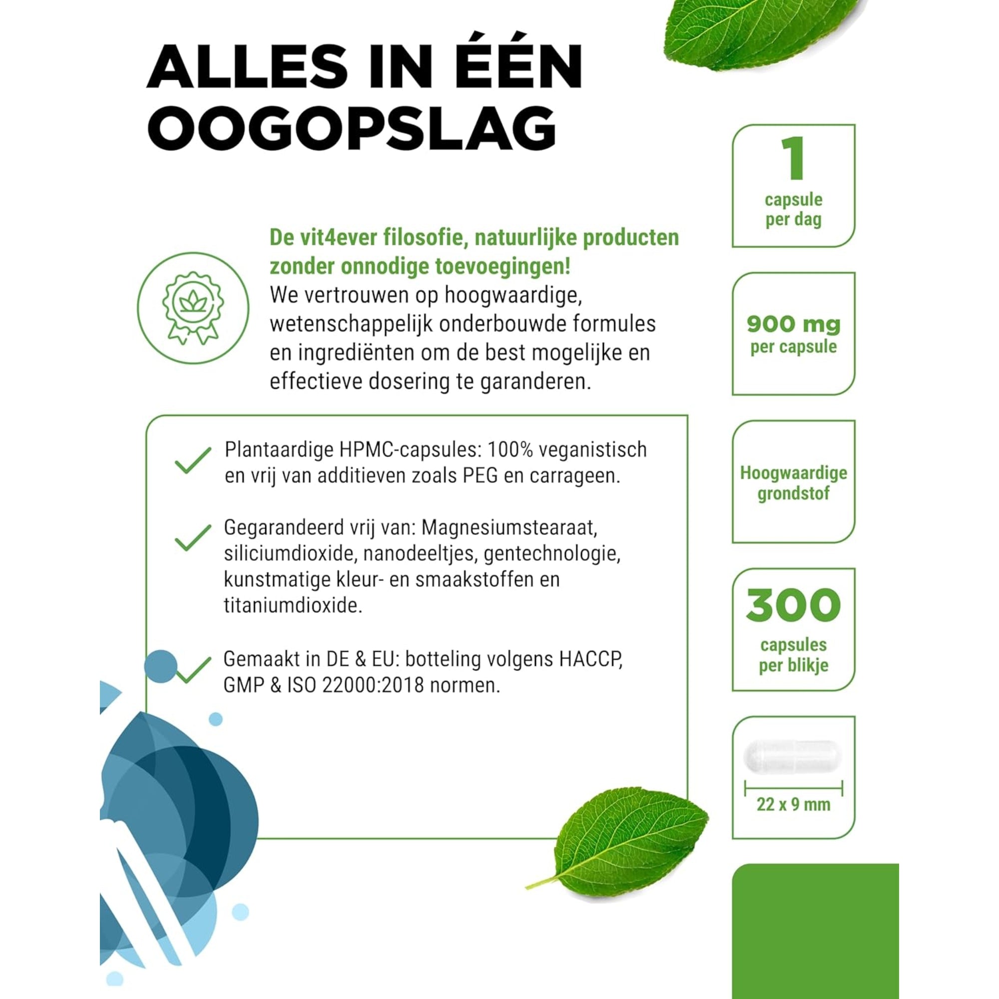 Glucosamin (D-Glucosaminsulfat) 900 mg | 300 Kapseln | Vit4ever