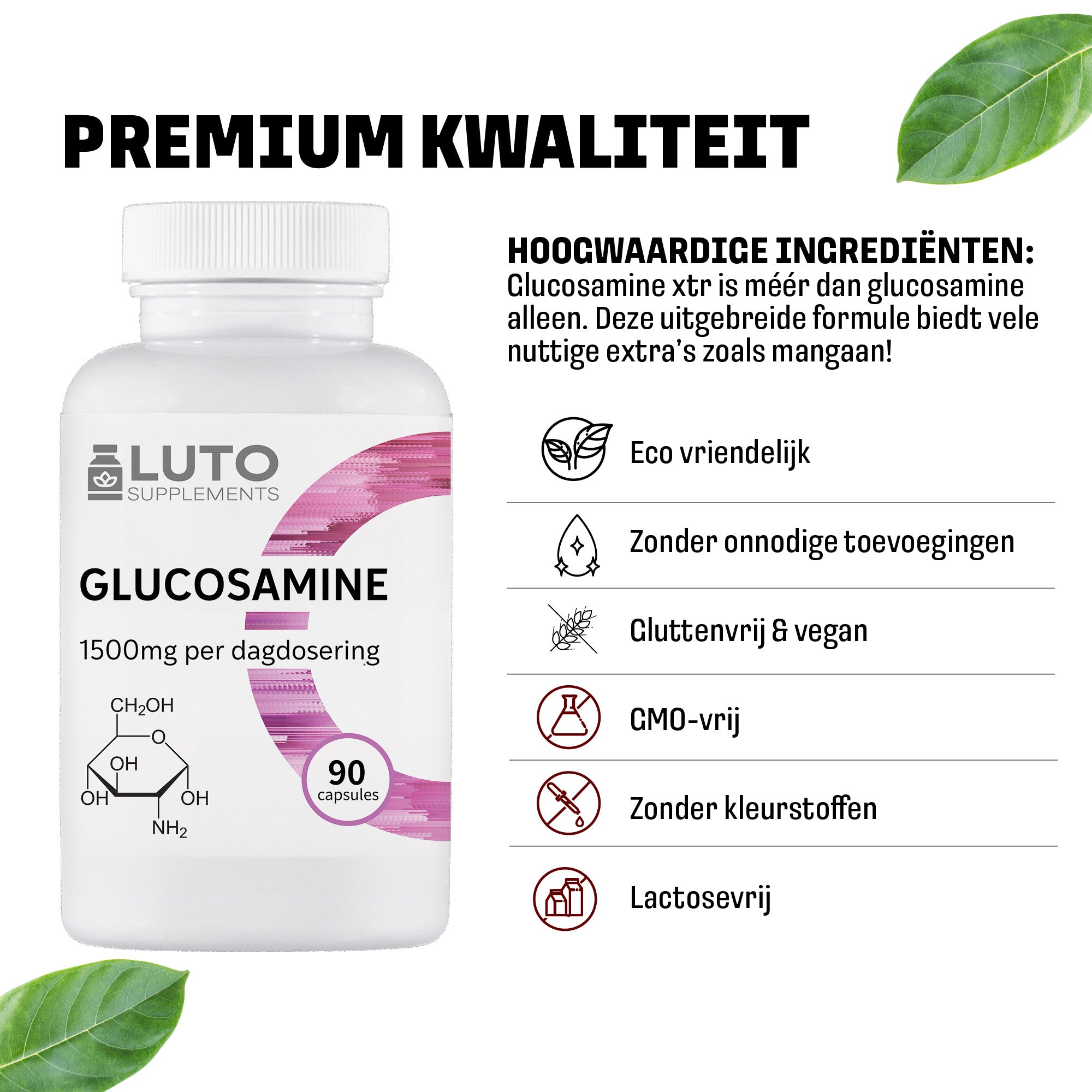 Glucosamin 1500 mg | 90 Kapseln | LUTO Supplements