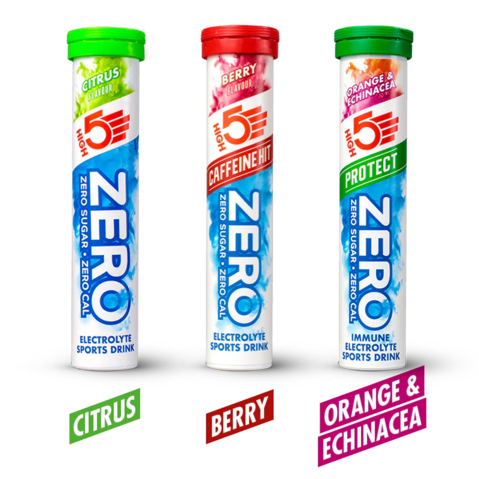 ZERO Elektrolyt-Brausetabletten Probierpackung | 3 x 20 Tabletten | HIGH5