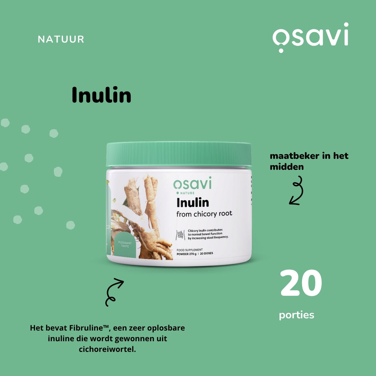 Inulin (Fibruline™ aus Zichorienwurzel) | 270 g | Osavi