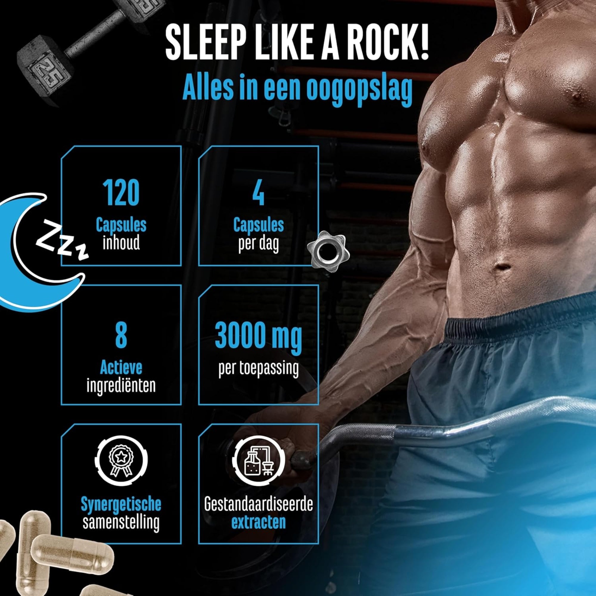 Knockout (Shoden®, Magnesium & Pflanzenextrakte) | 120 Kapseln | German Elite Nutrition