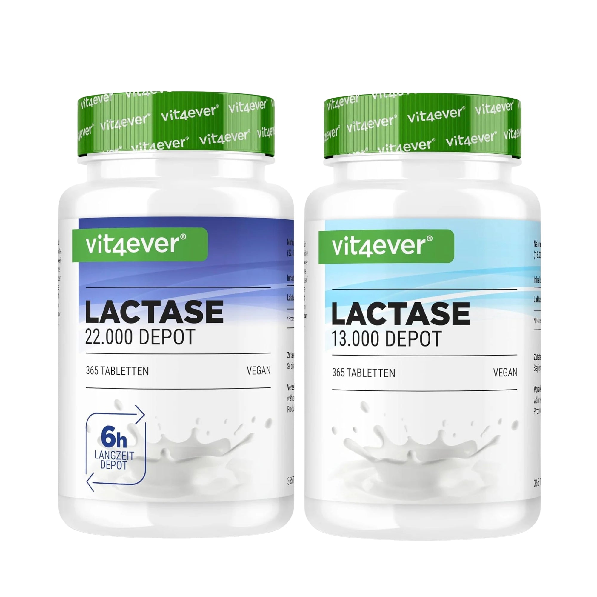 Laktasepräparate 13.000 und 22.000 FCC (Retardtabletten) | 120 oder 365 Tabletten | Vit4ever