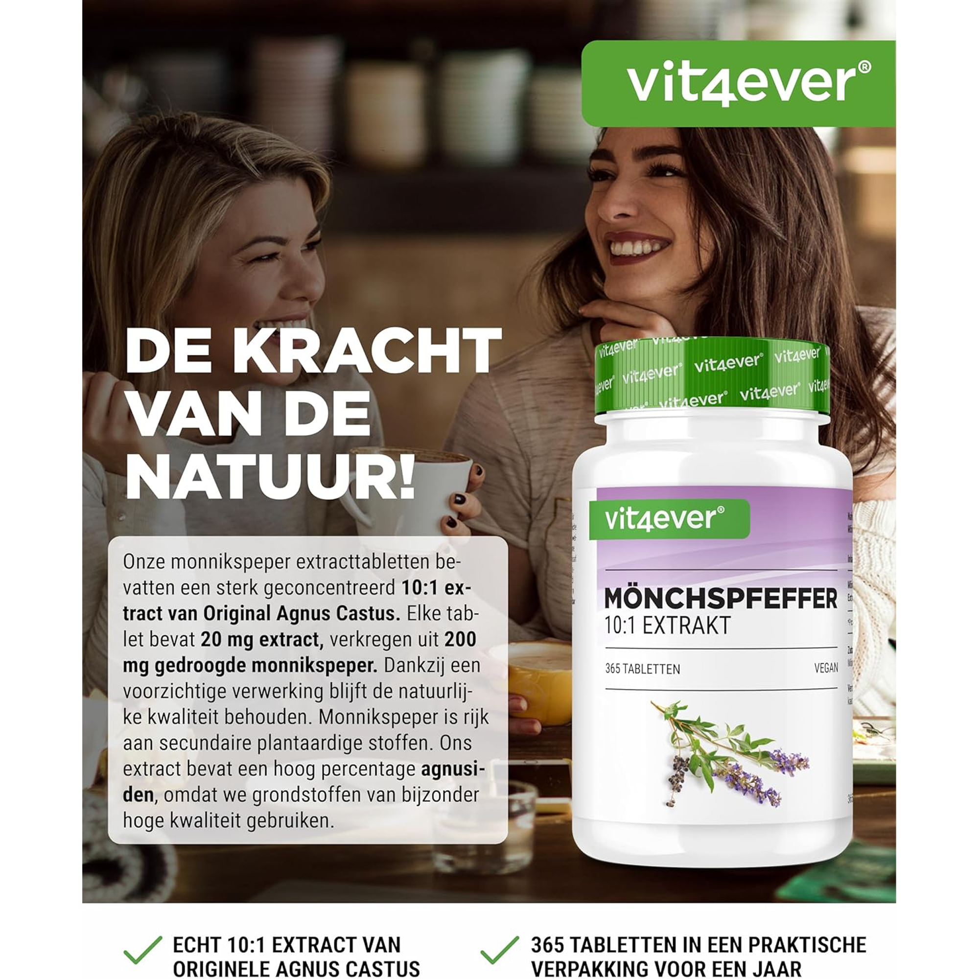 Mönchspfefferextrakt | 365 Tabletten | Vit4ever