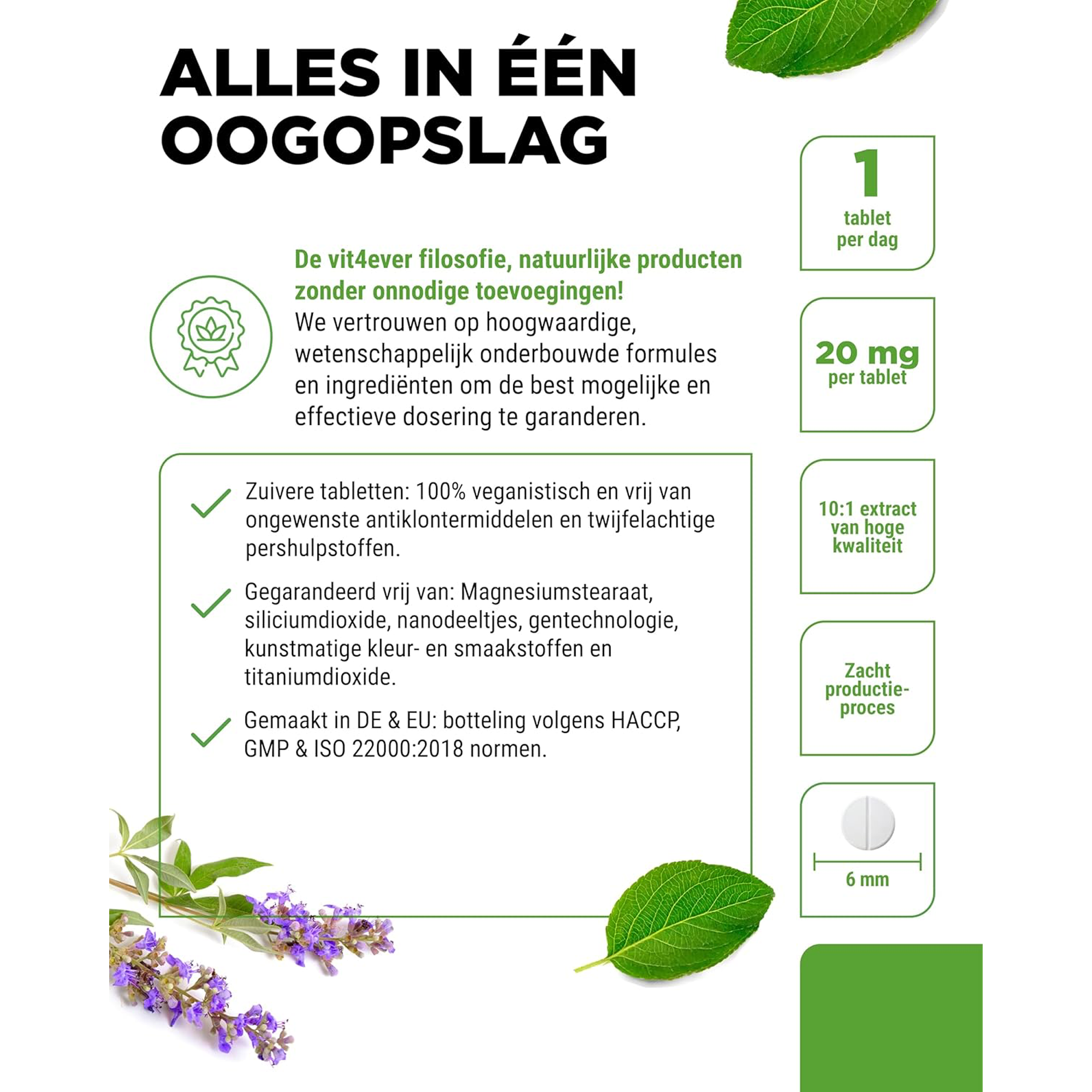 Mönchspfefferextrakt | 365 Tabletten | Vit4ever