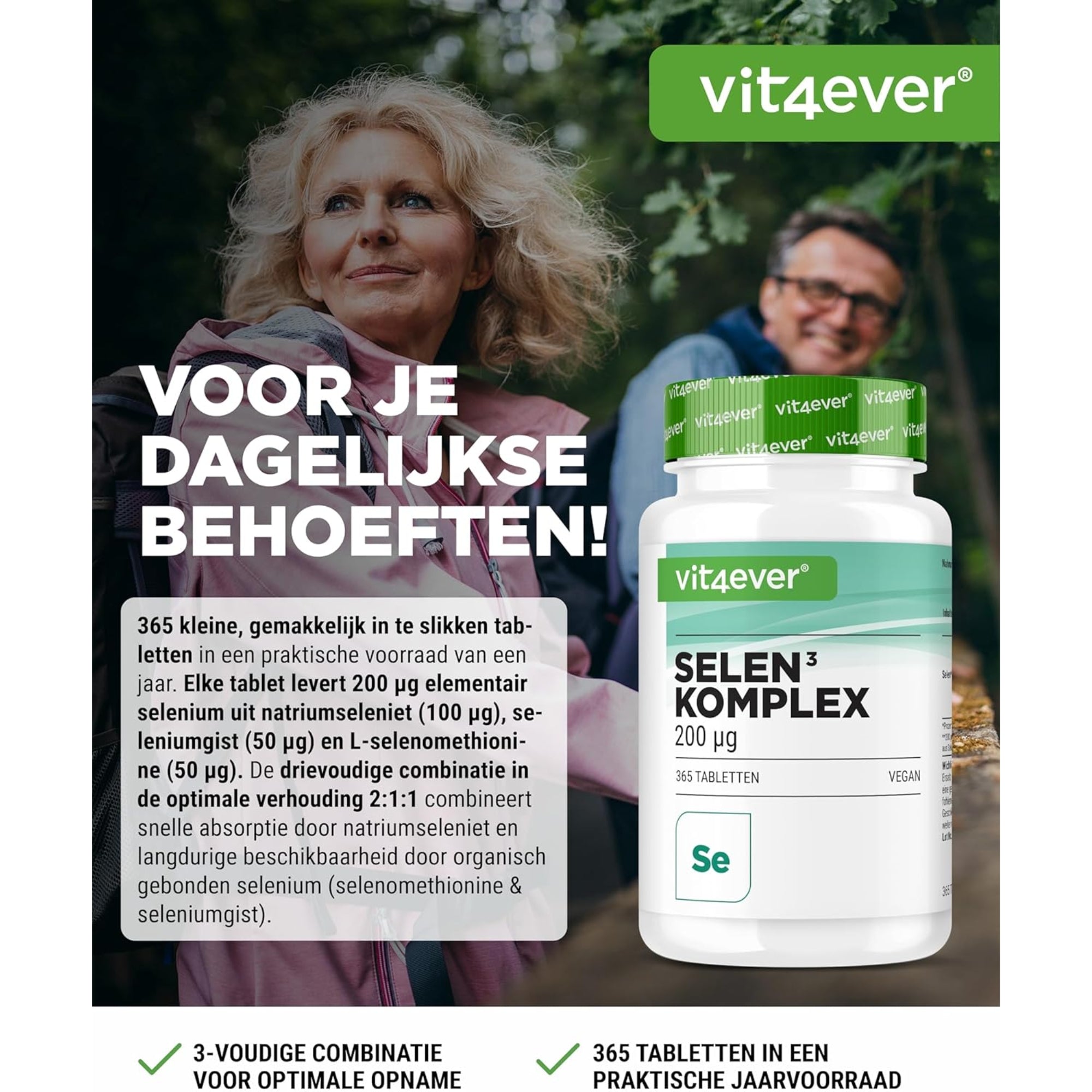 Selenkomplex 200 µg | 365 Tabletten | Vit4ever