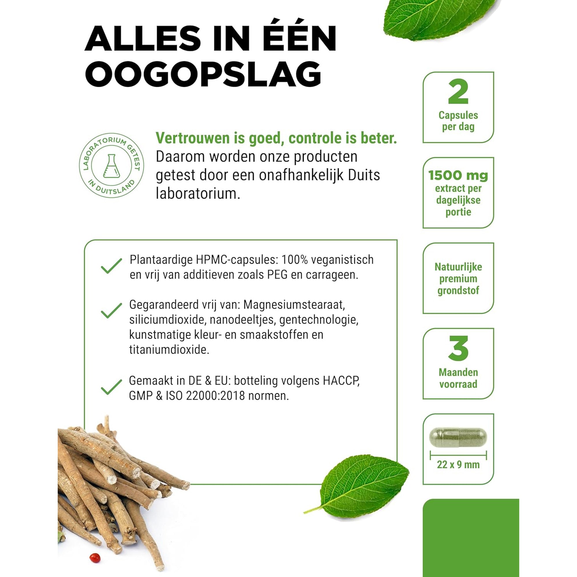 Ashwagandha intens gebruiksaanwijzing