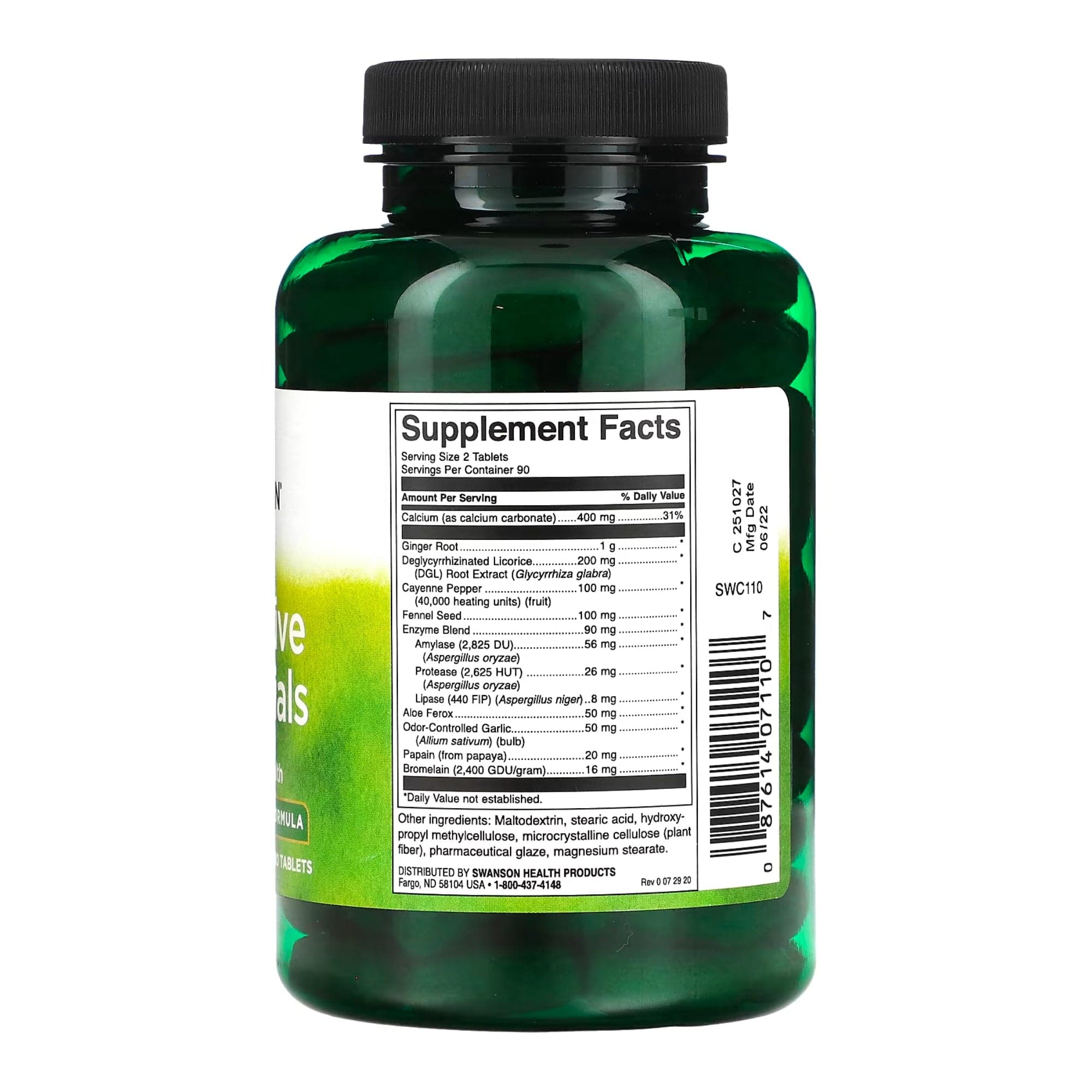 Verdauungsenzyme (Digestive Essentials) | 180 Tabletten | Swanson