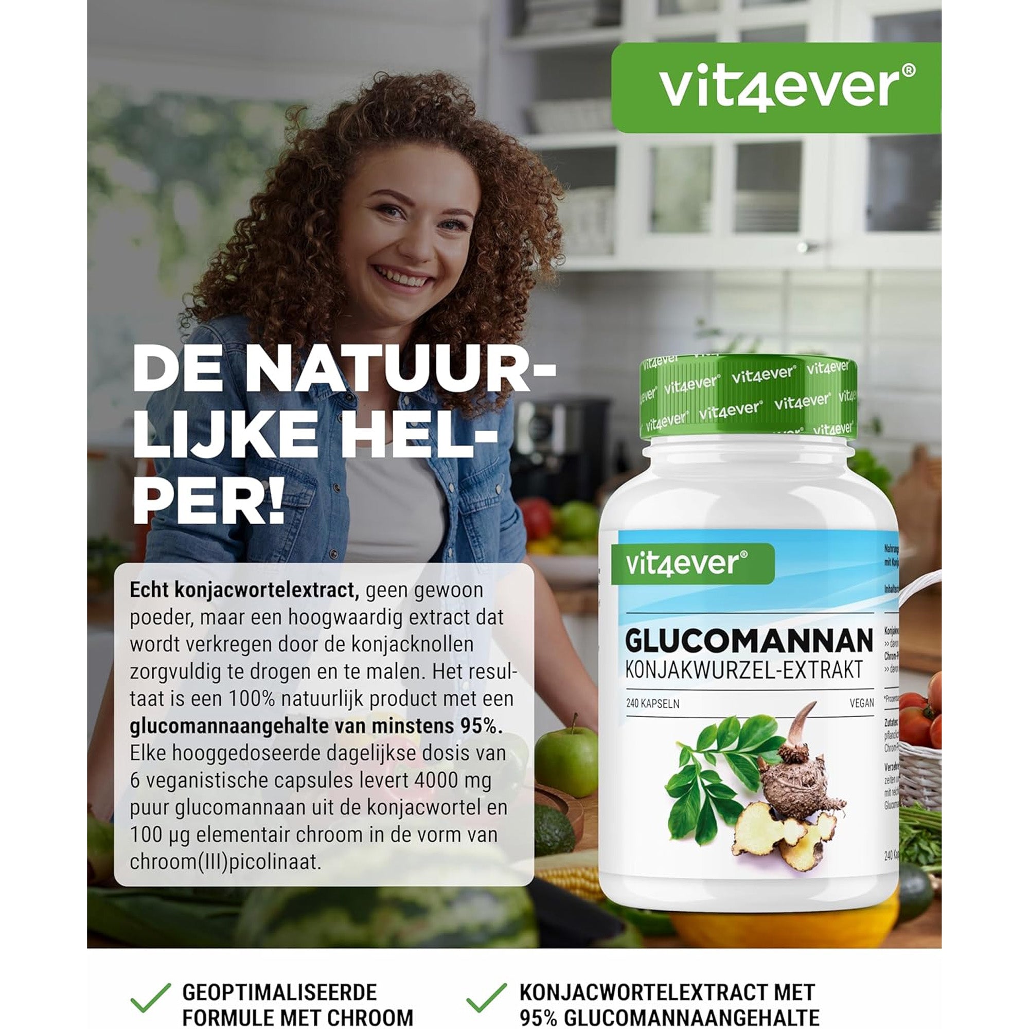 Glucomannan 240 Kapseln | Vit4ever