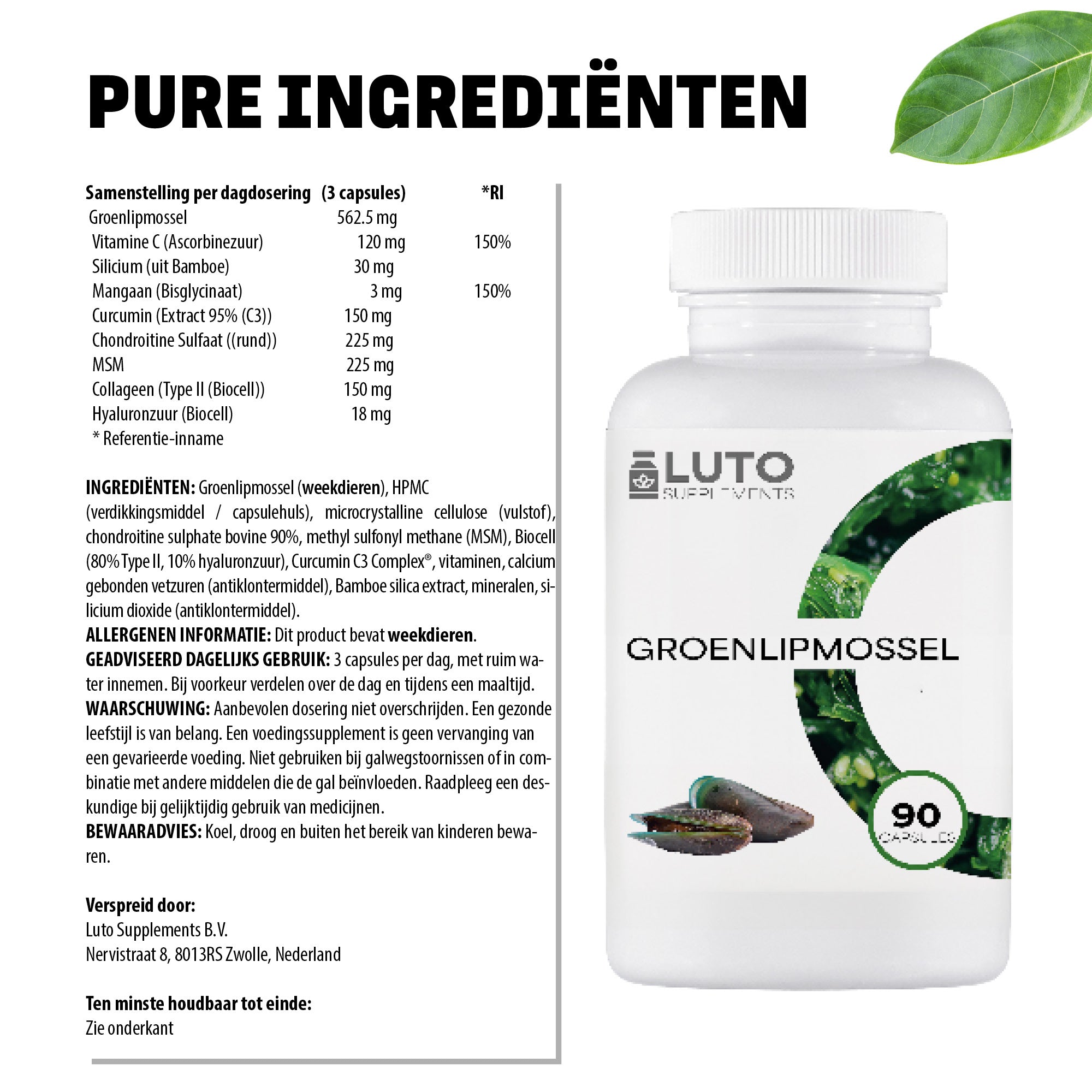 Grünlippmuschel-Komplex | 90 Kapseln | LUTO Supplements