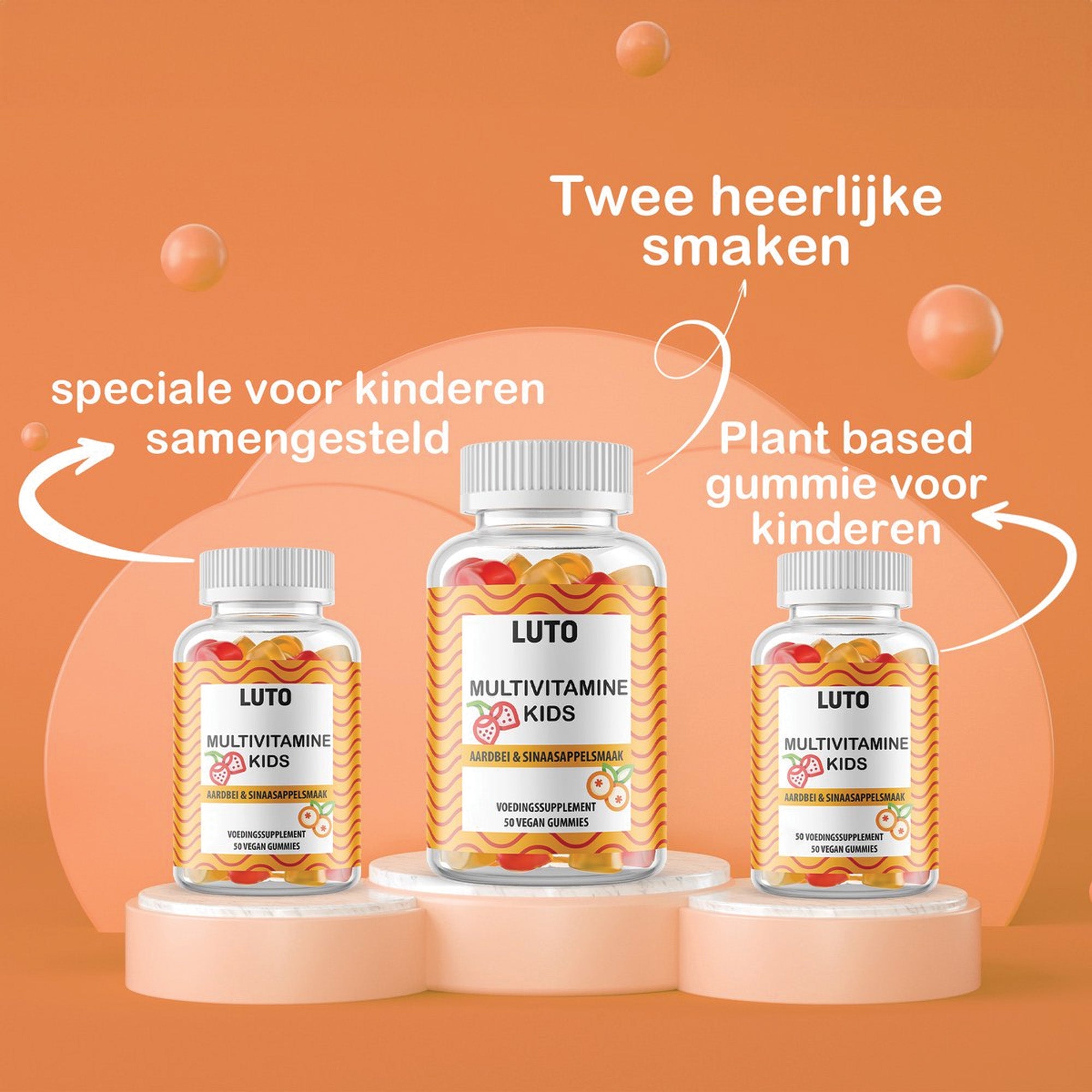 Multivitamin für Kinder | 50 vegane Fruchtgummis | LUTO Supplements