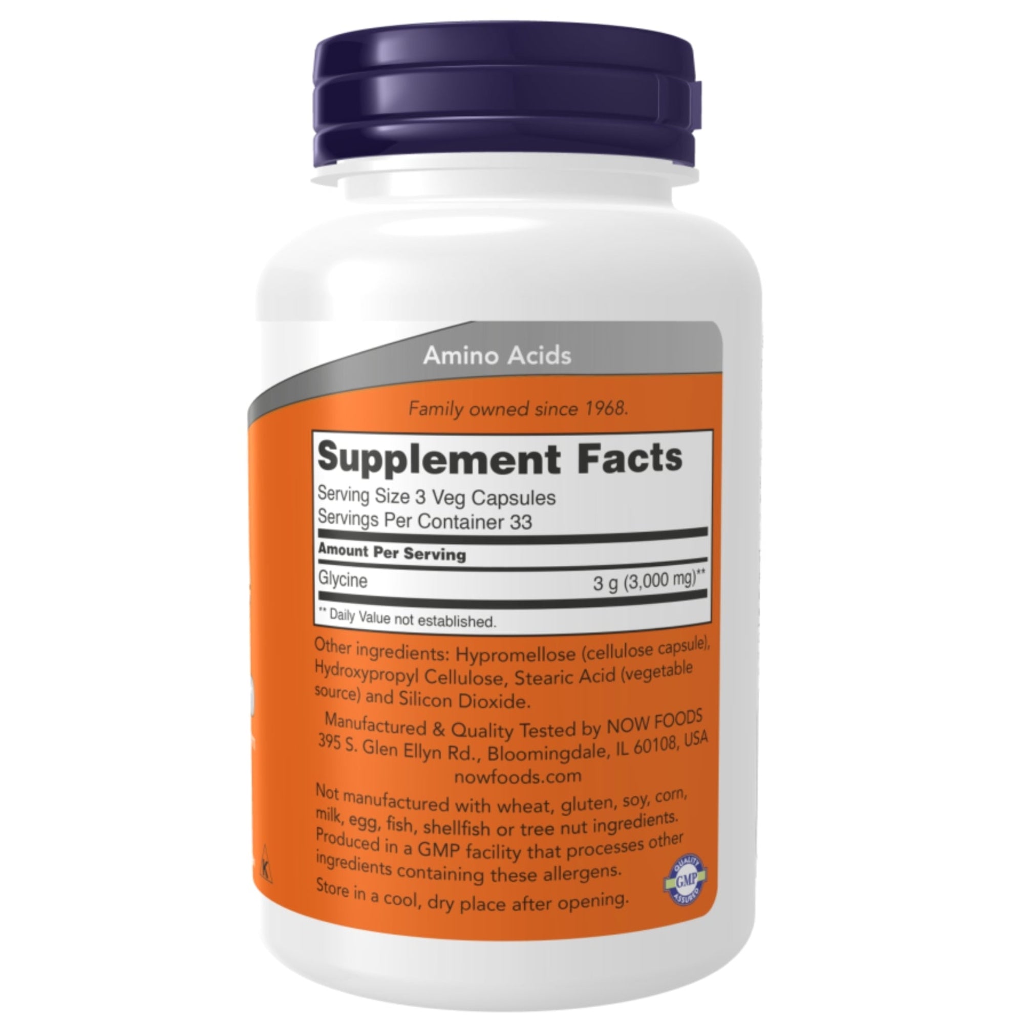 Glycin 1000 mg | 100 vegane Kapseln | NOW Foods