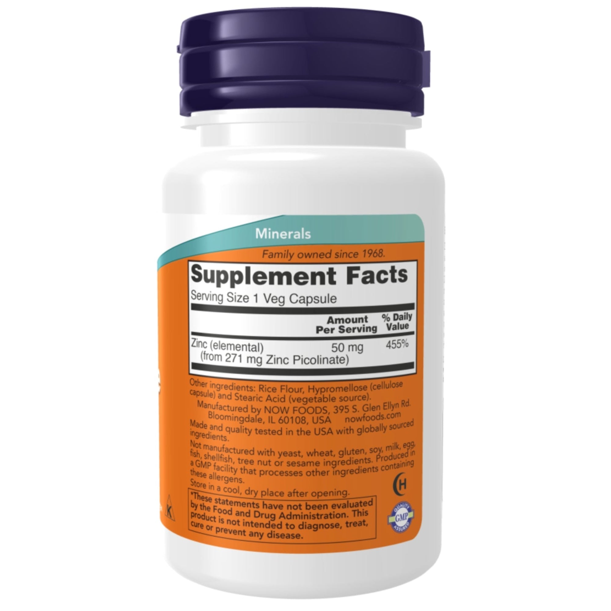 Zinkpicolinat (50 mg Zinkpicolinat) | 120 Kapseln | NOW Foods