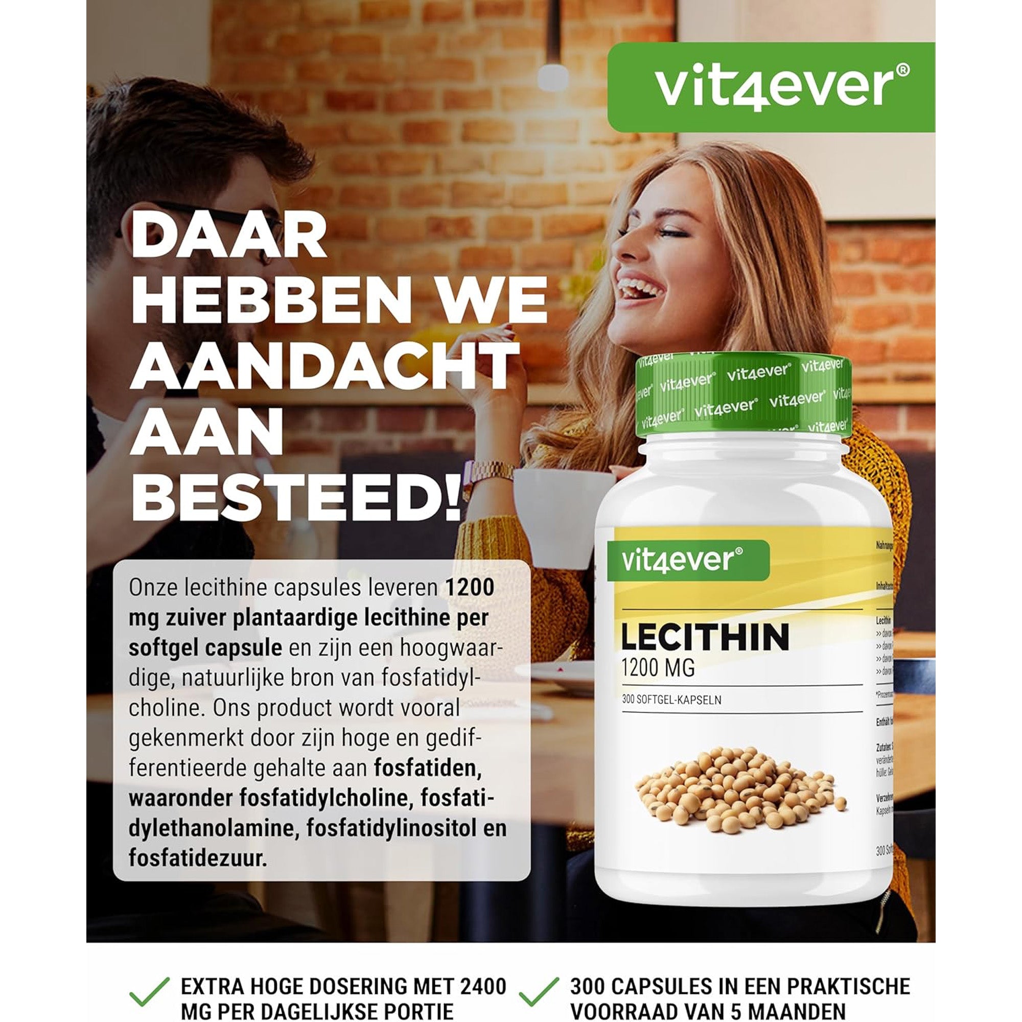 Lecithin 1200 mg - 300 Weichkapseln