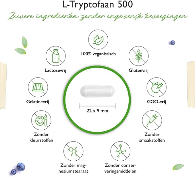 Vit4ever L-Tryptophan (L-Tryptophan) 500 mg | 365 Kapseln | Vit4ever