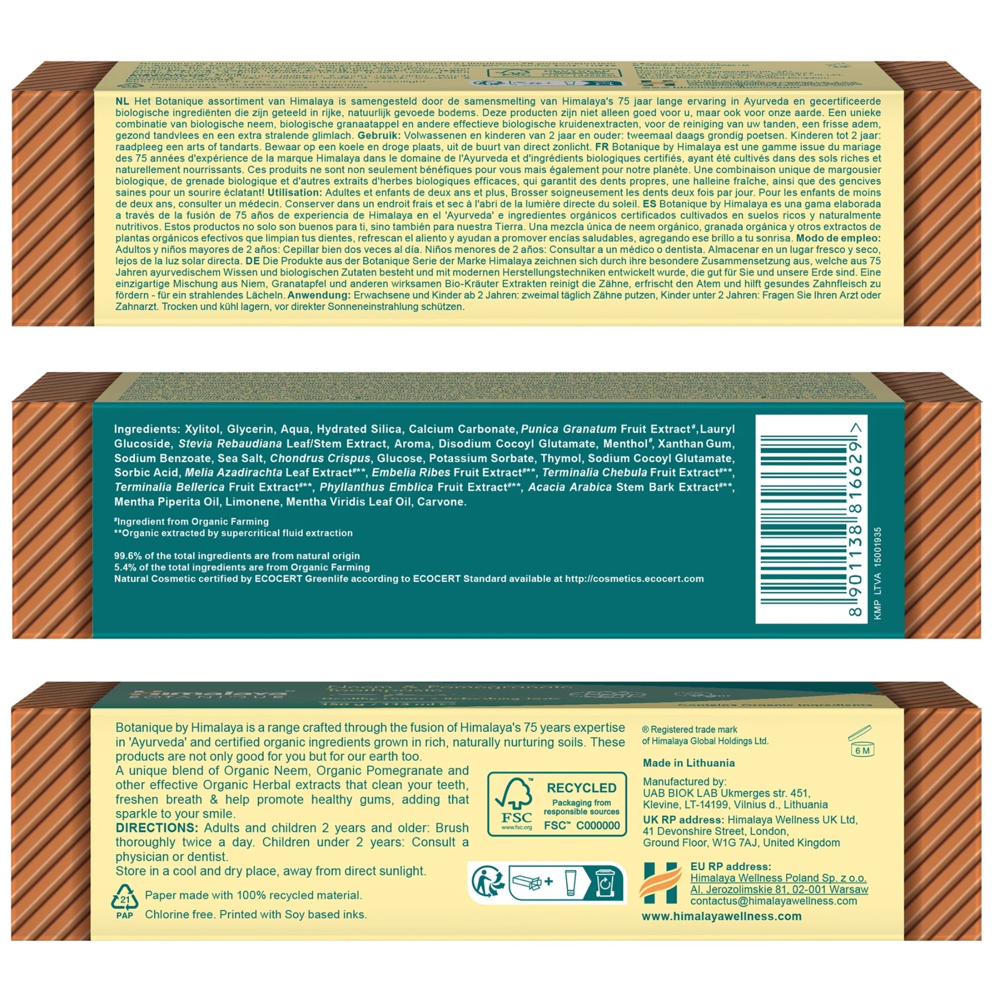 Botanische Zahnpasta mit Neem und Granatapfel | Himalaya