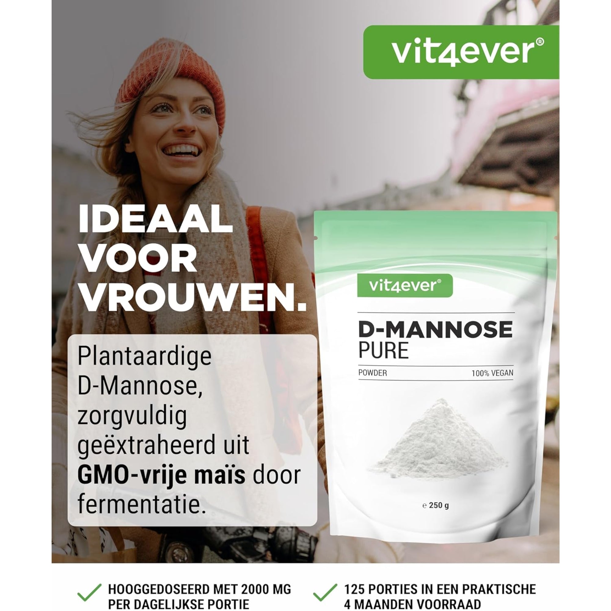 D-Mannose 2000 mg | 250 g | Vit4ever