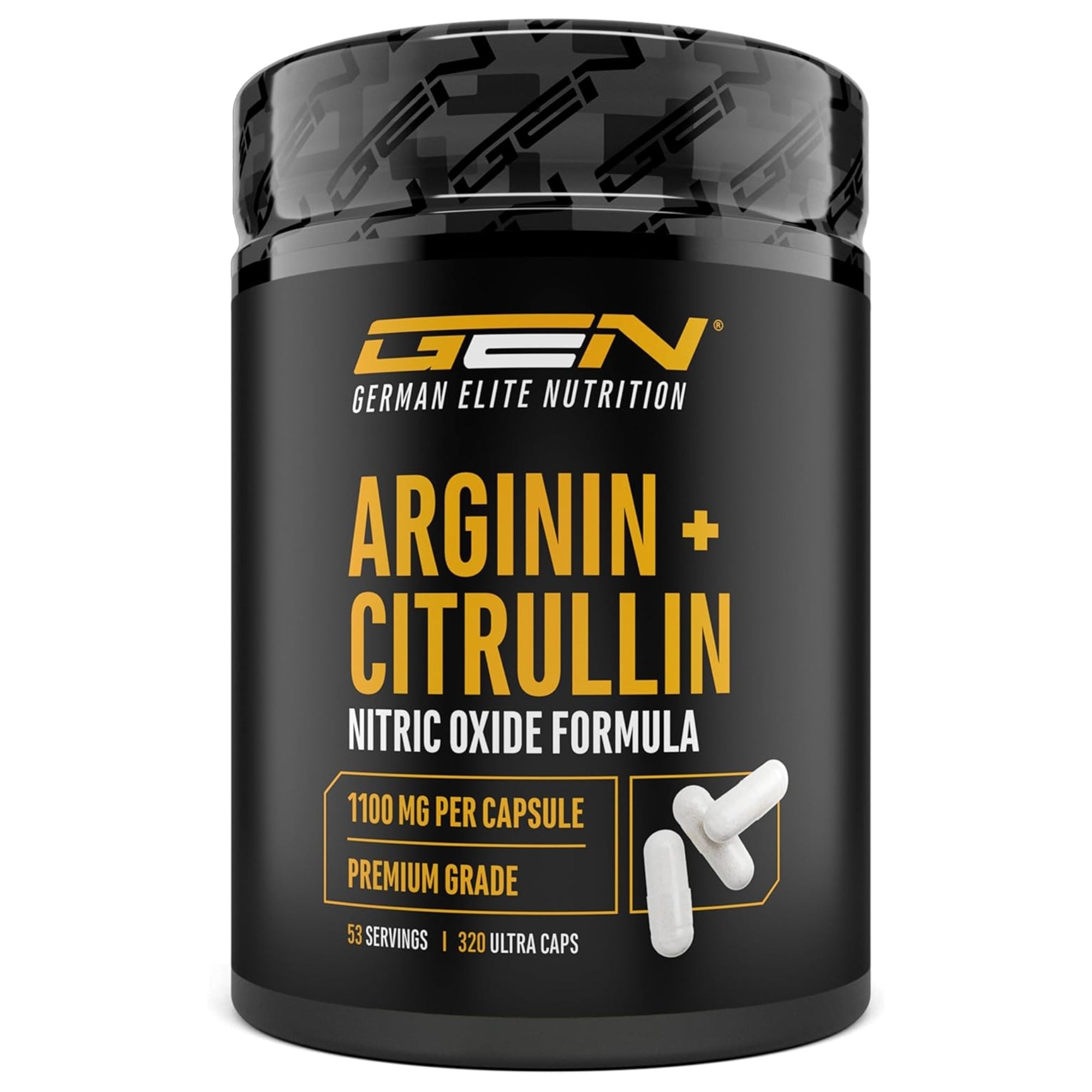 Arginin + Citrullin 6600 mg | 320 Kapseln | German Elite Nutrition