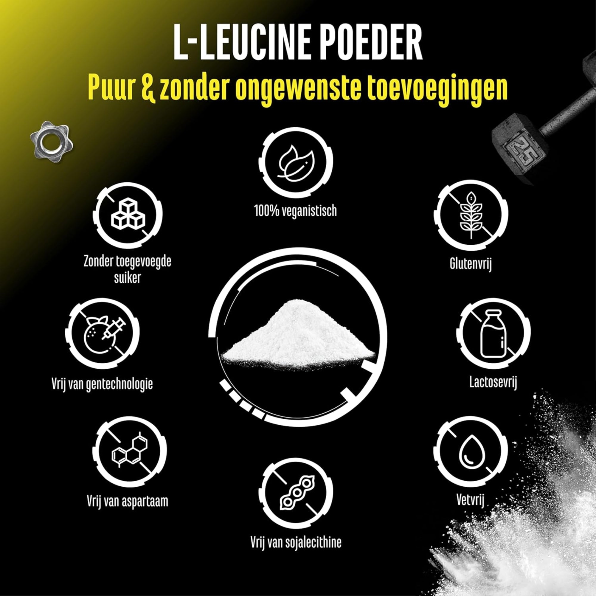 L-Leucin-Pulver 5000 mg | 500 g | German Elite Nutrition