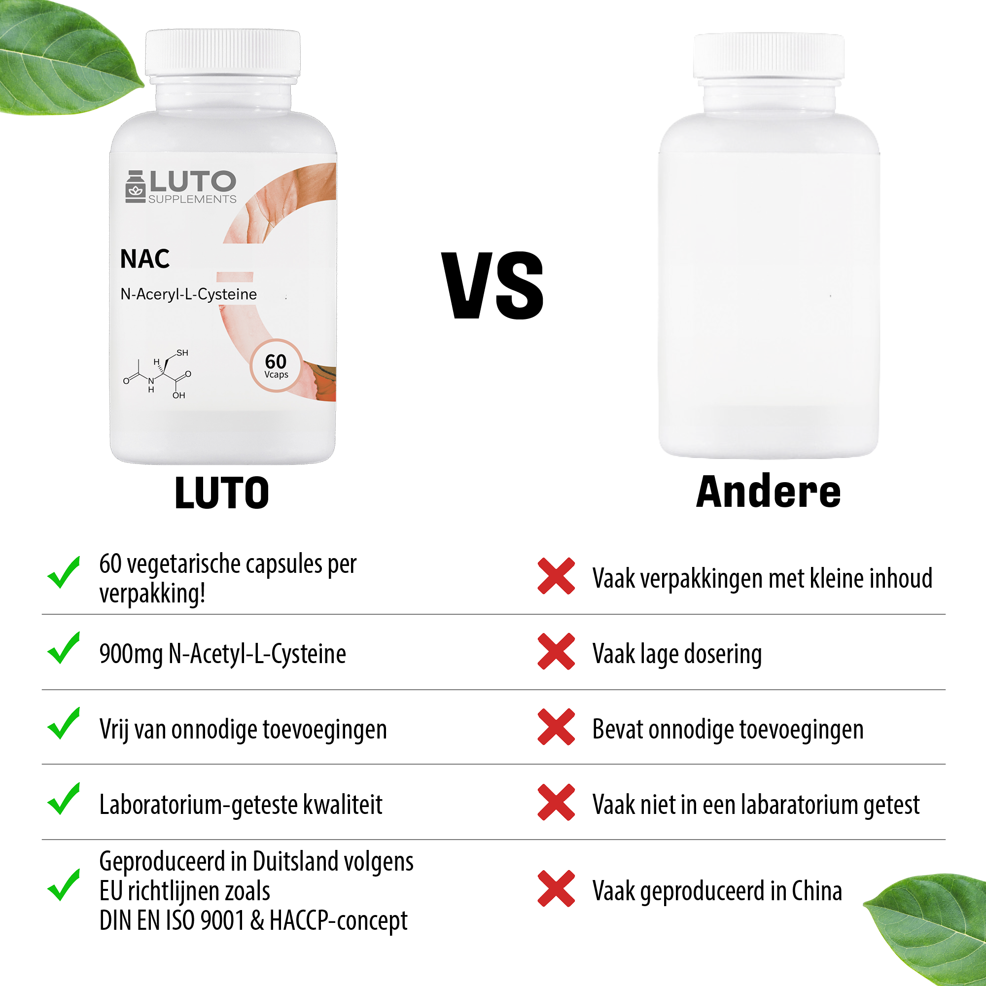 NAC USP's Luto supplements