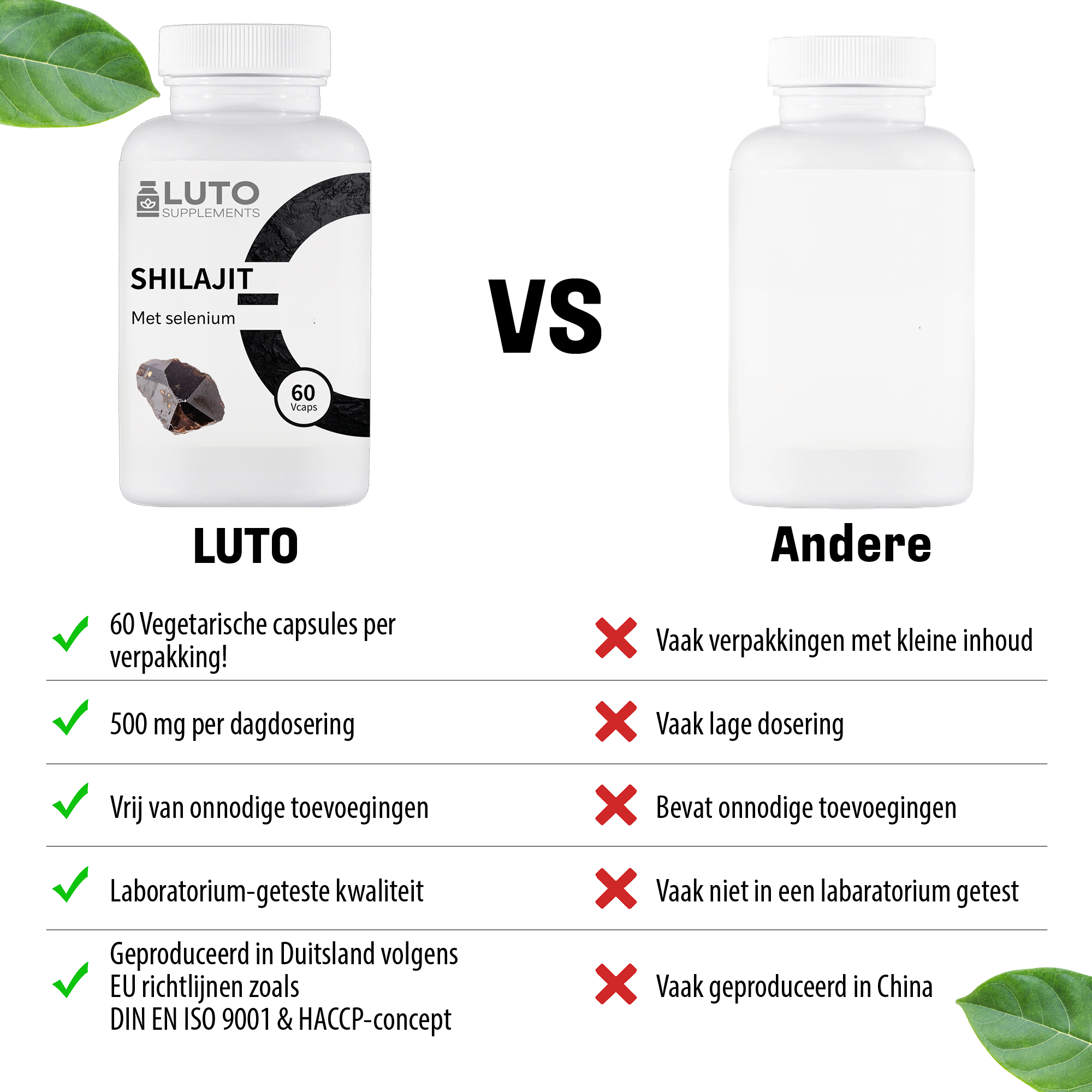 Shilajit (Shilajit) mit Selen | 60 pflanzliche Kapseln | LUTO-Ergänzungen