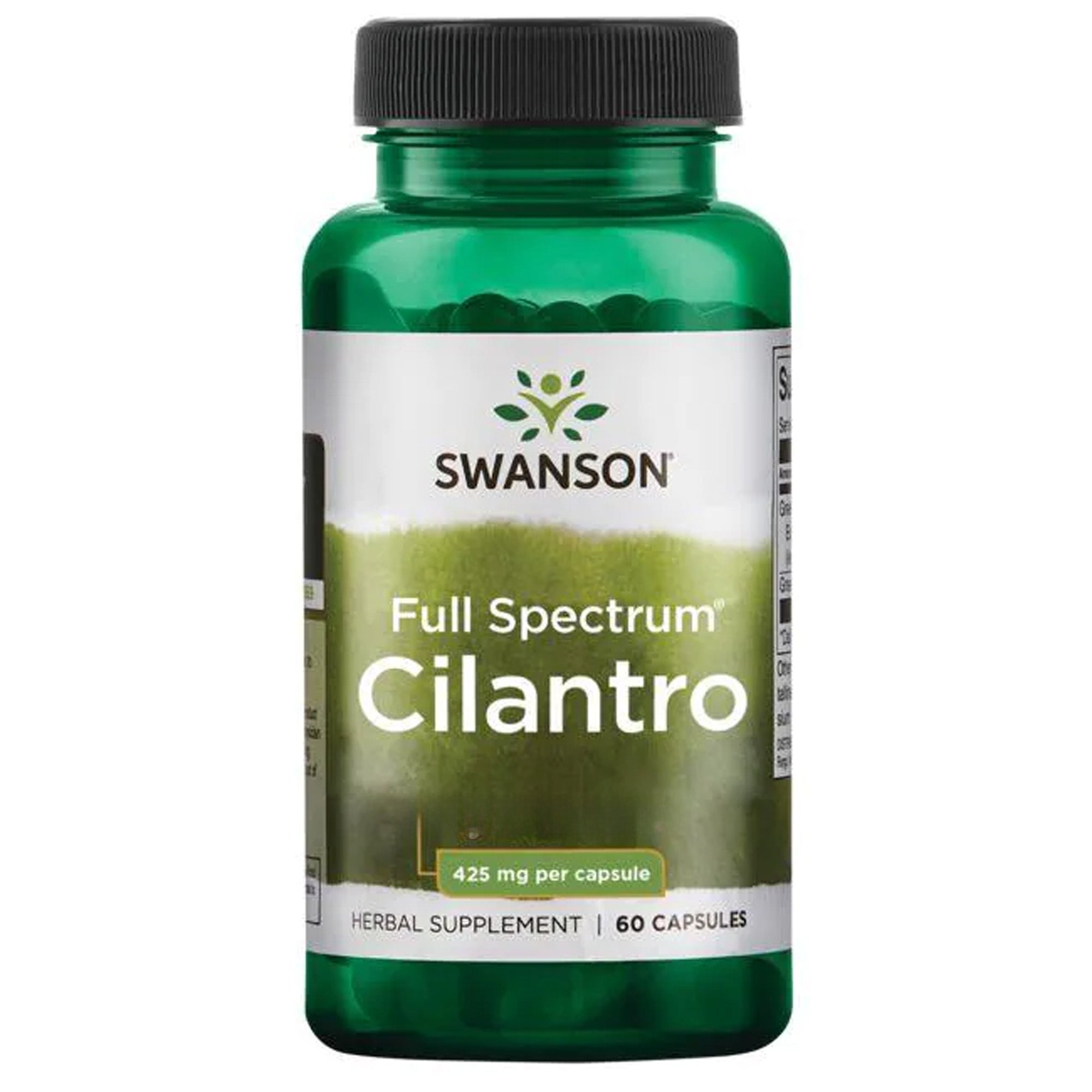 Korianderblätter (Cilantro / Coriandrum sativum) 425 mg | 60 Kapseln | Swanson