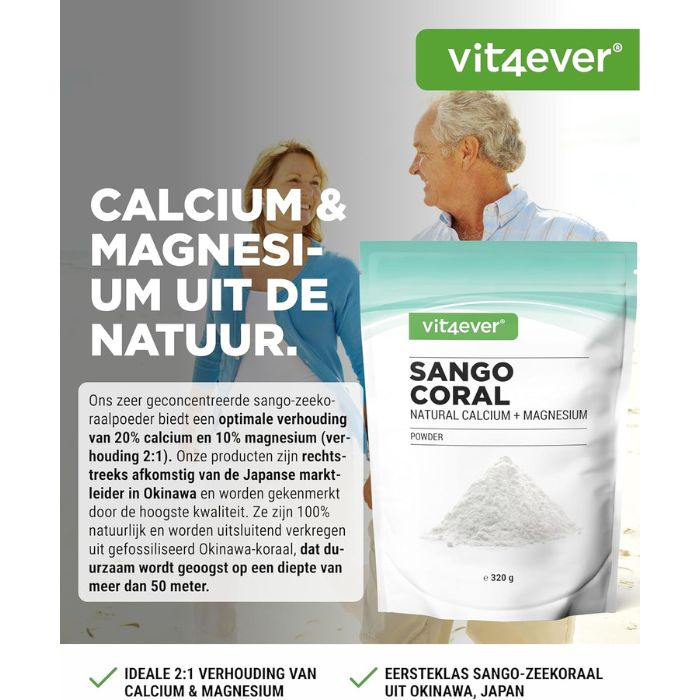 Sango Meereskorallenpulver 2000 mg | 320 g | Vit4ever