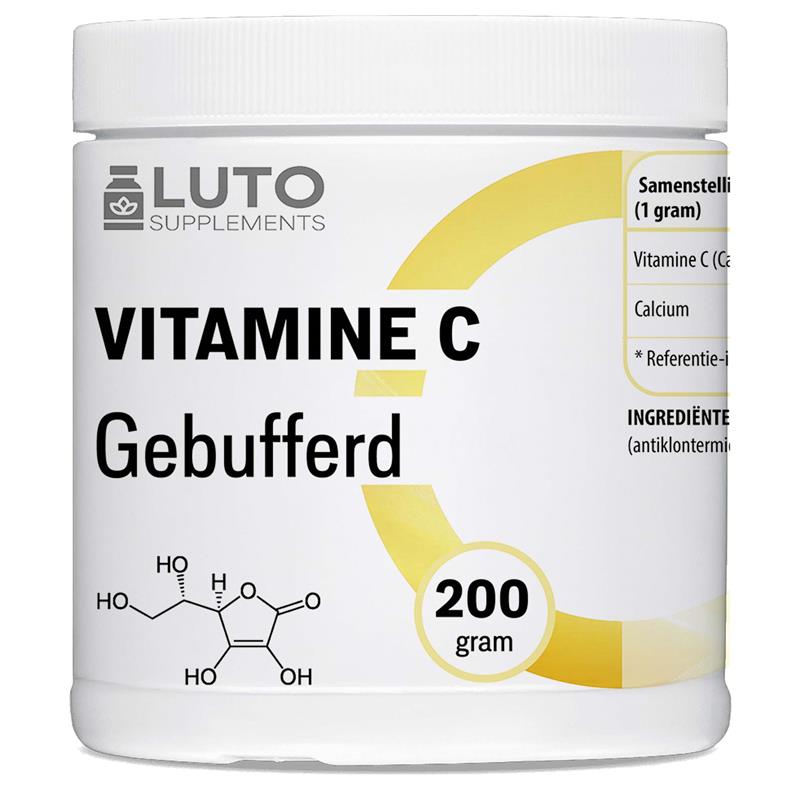 Vitamin-C-Pulver, gepuffert | 200 Gramm | LUTO Supplements