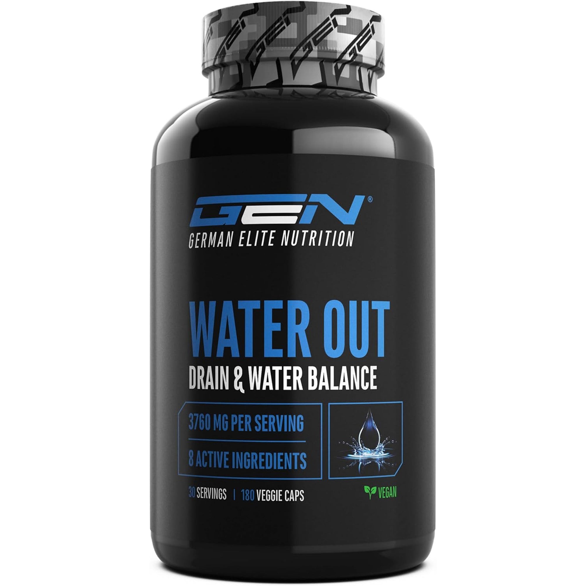 Water Out Complex für einen ausgeglichenen Wasserhaushalt | 180 Kapseln | German Elite Nutrition