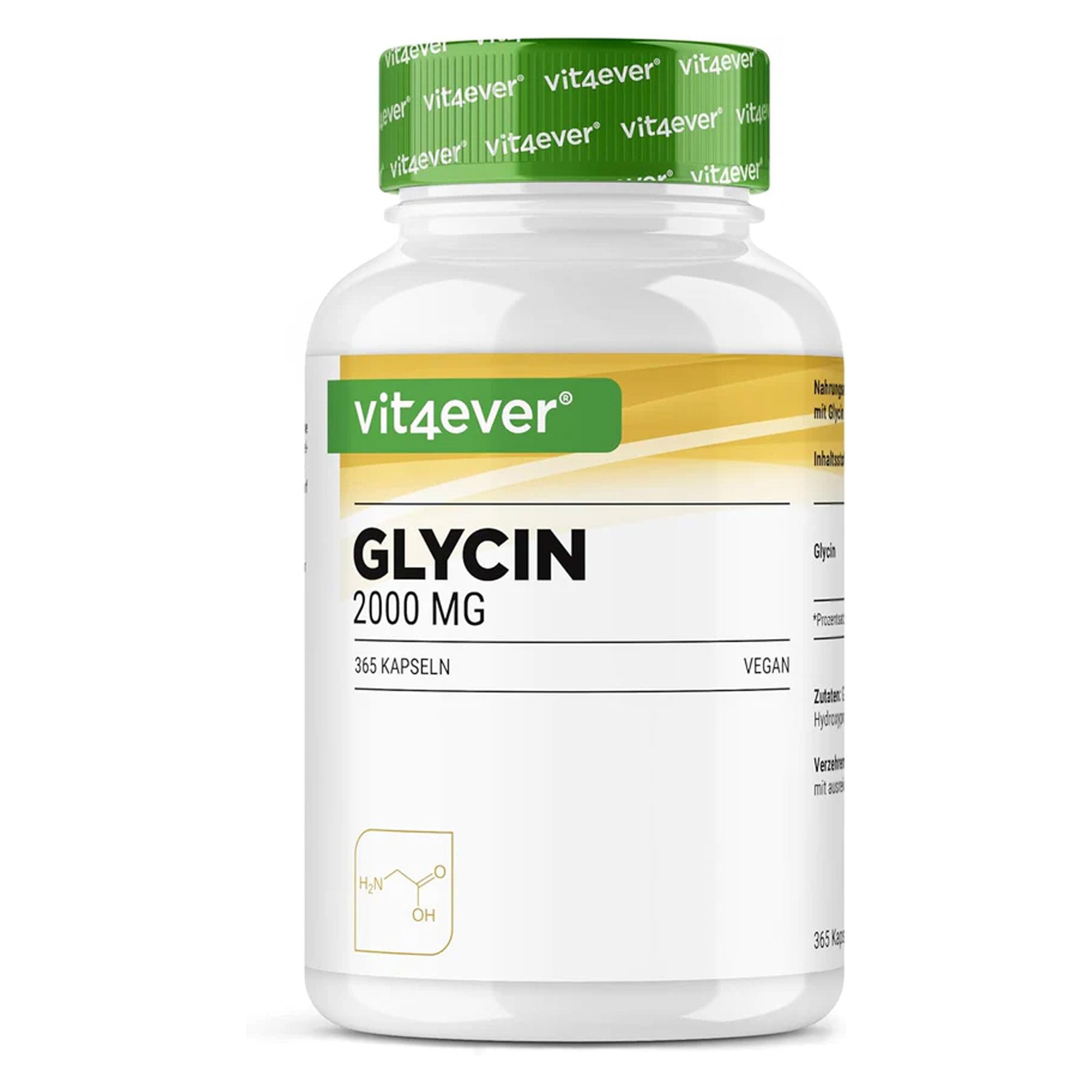 Glycin 2000 mg | 365 Kapseln | Vit4ever