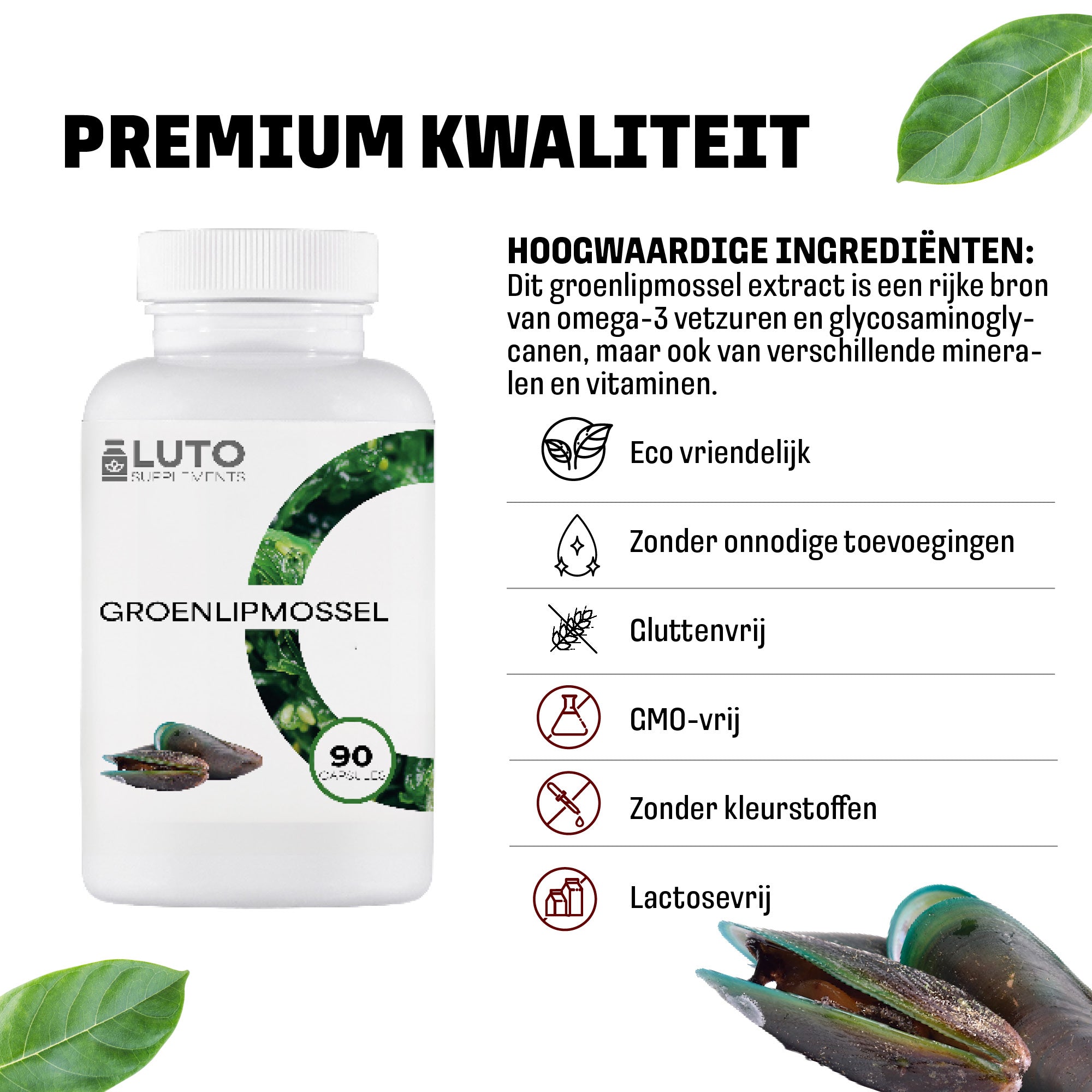 Grünlippmuschel-Komplex | 90 Kapseln | LUTO Supplements