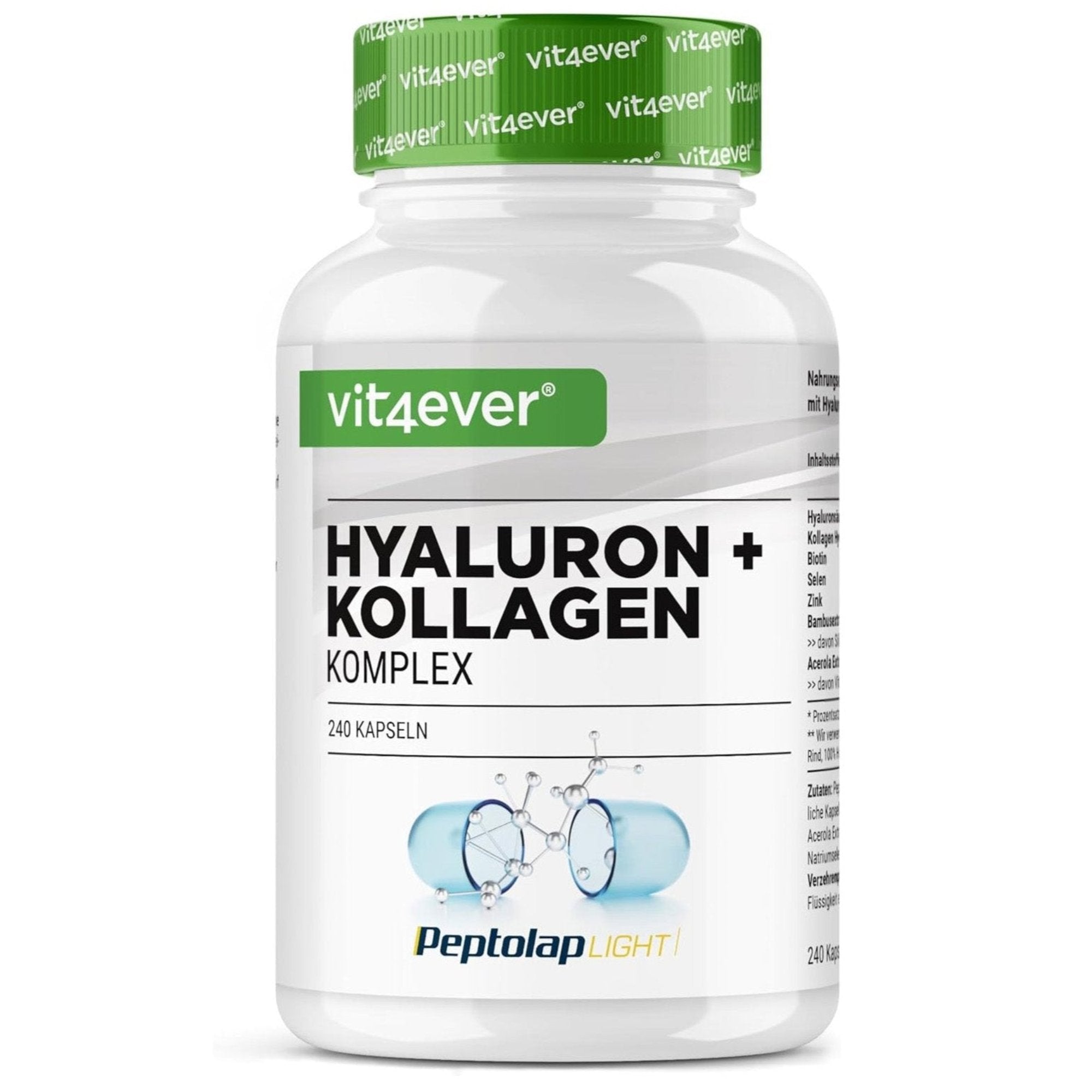 Vit4ever Hyaluronzuur Collageen Complex - natuurlijke huid- en gewrichtsverzorging