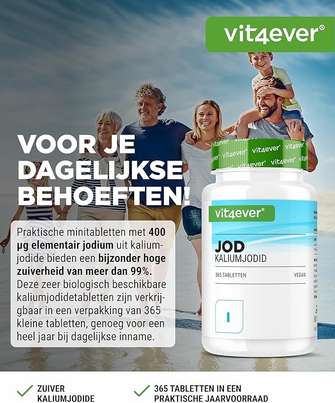 Jod 400 µg | 365 Tabletten | Vit4ever 