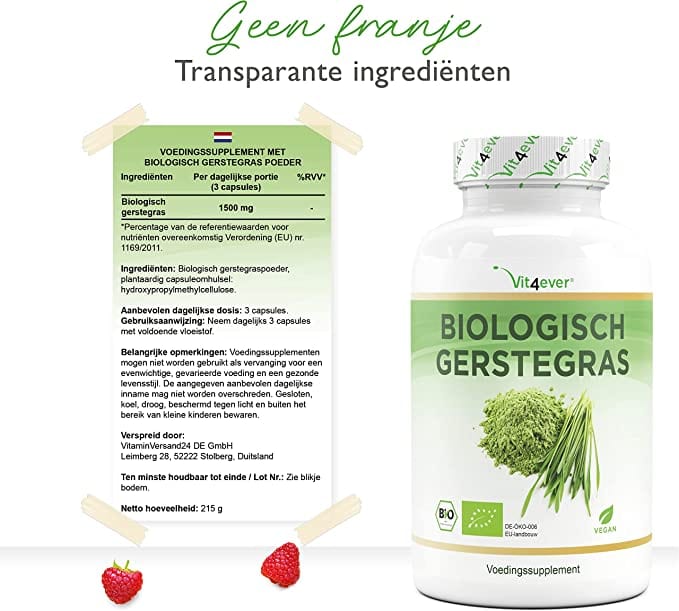 Bio-Gerstengras | 365 Kapseln | Vit4ever